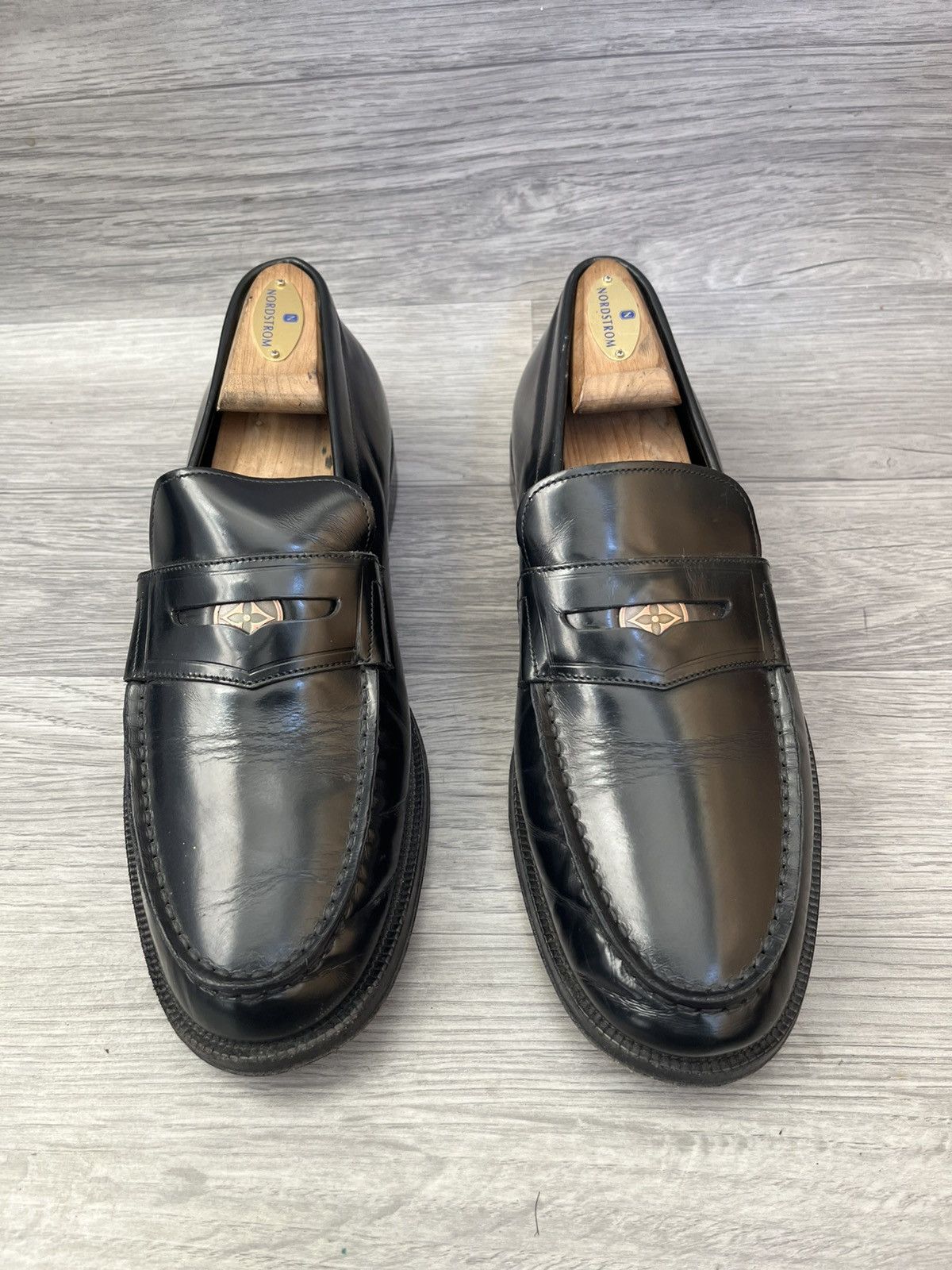 Louis Vuitton Louis Vuitton black leather penny loafers uk 7 Size US 8 / EU 41 - 1 Thumbnail