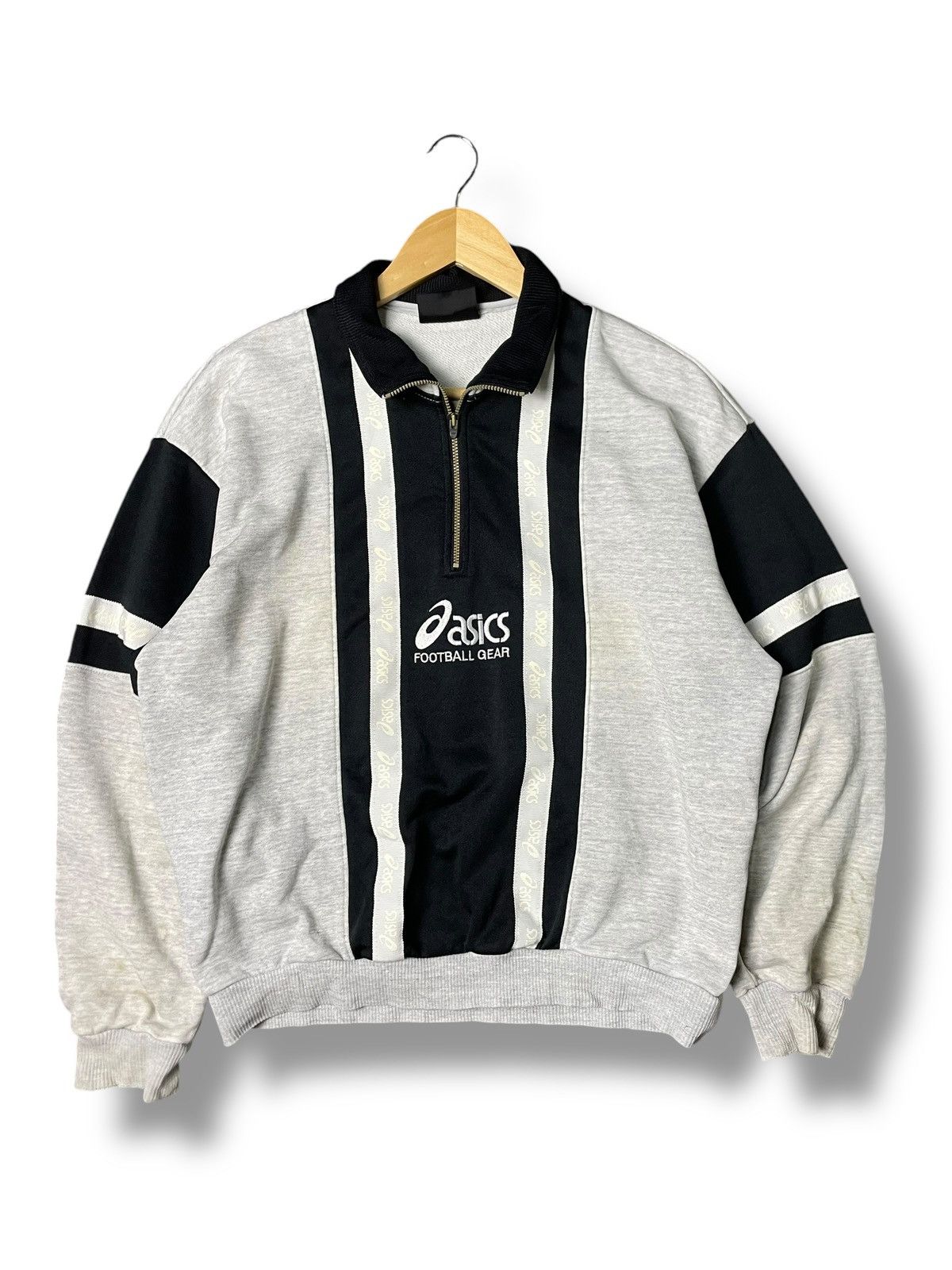 Asics × Japanese Brand × Vintage Vintage ASICS Half-zip Pullover Sweatshirt (80) Size US M / EU 48-50 / 2 - 1 Thumbnail