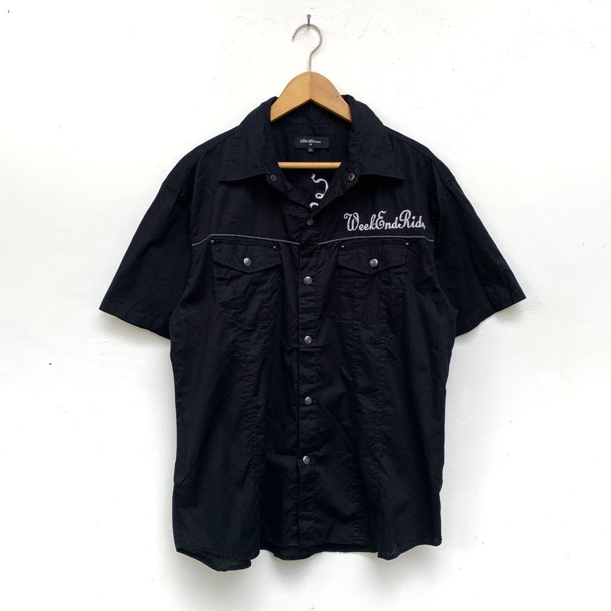 image of If Six Was Nine x In The Attic Inthe Attic Homme Week End Rider Workshirt in Black (Size Large)