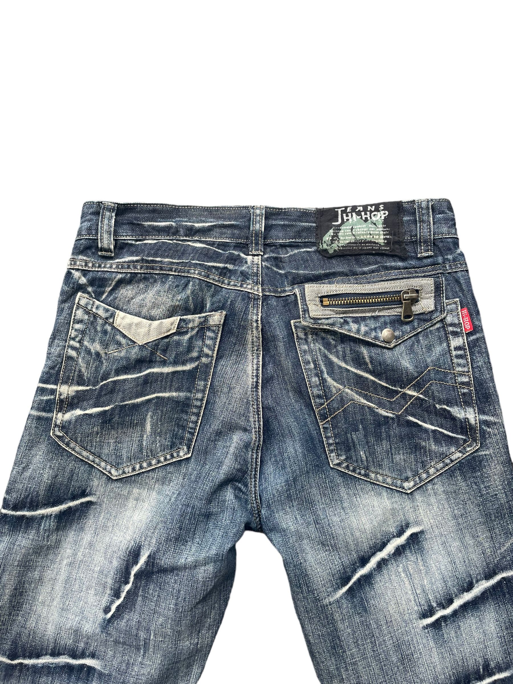 Japanese Brand Hi-Hop Custom Distresed Denim Size US 34 / EU 50 - 5 Thumbnail