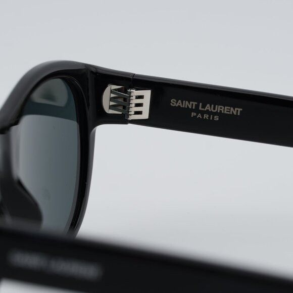 Saint Laurent Paris Saint Laurent SL 798 MAXIME 001 Sunglasses Black Oval Frame Size ONE SIZE - 8 Thumbnail