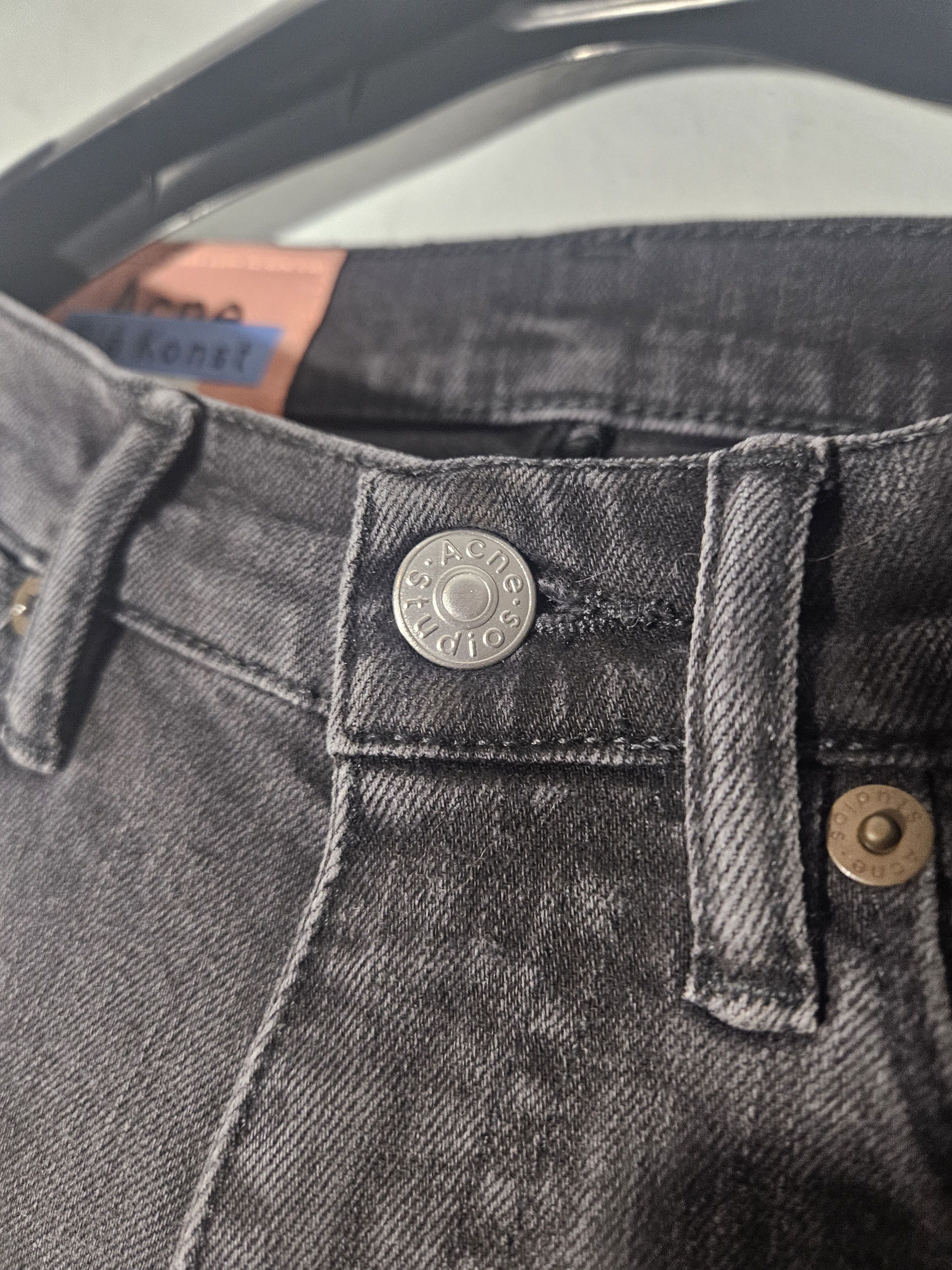 Acne Studios Blå Konst Max Used Blk Back Patch Denim Jeans Size US 28 / EU 44 - 4 Thumbnail