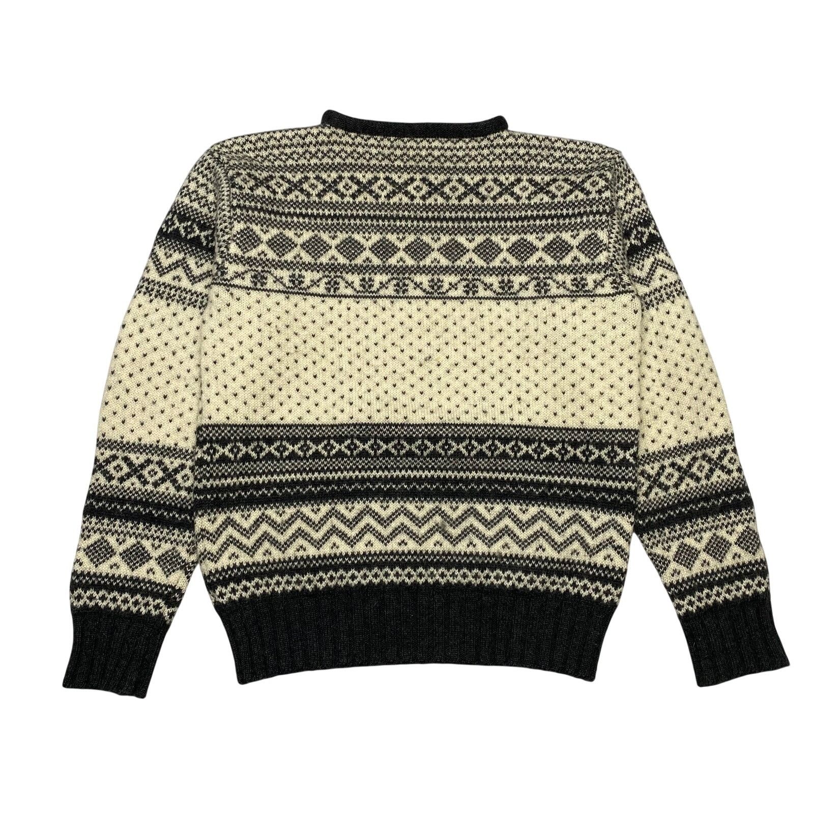 J.Crew × Vintage VTG 90s J.Crew Oarsmen Nordic Wool Sweater Large Fair Isle Size US L / EU 52-54 / 3 - 1 Thumbnail