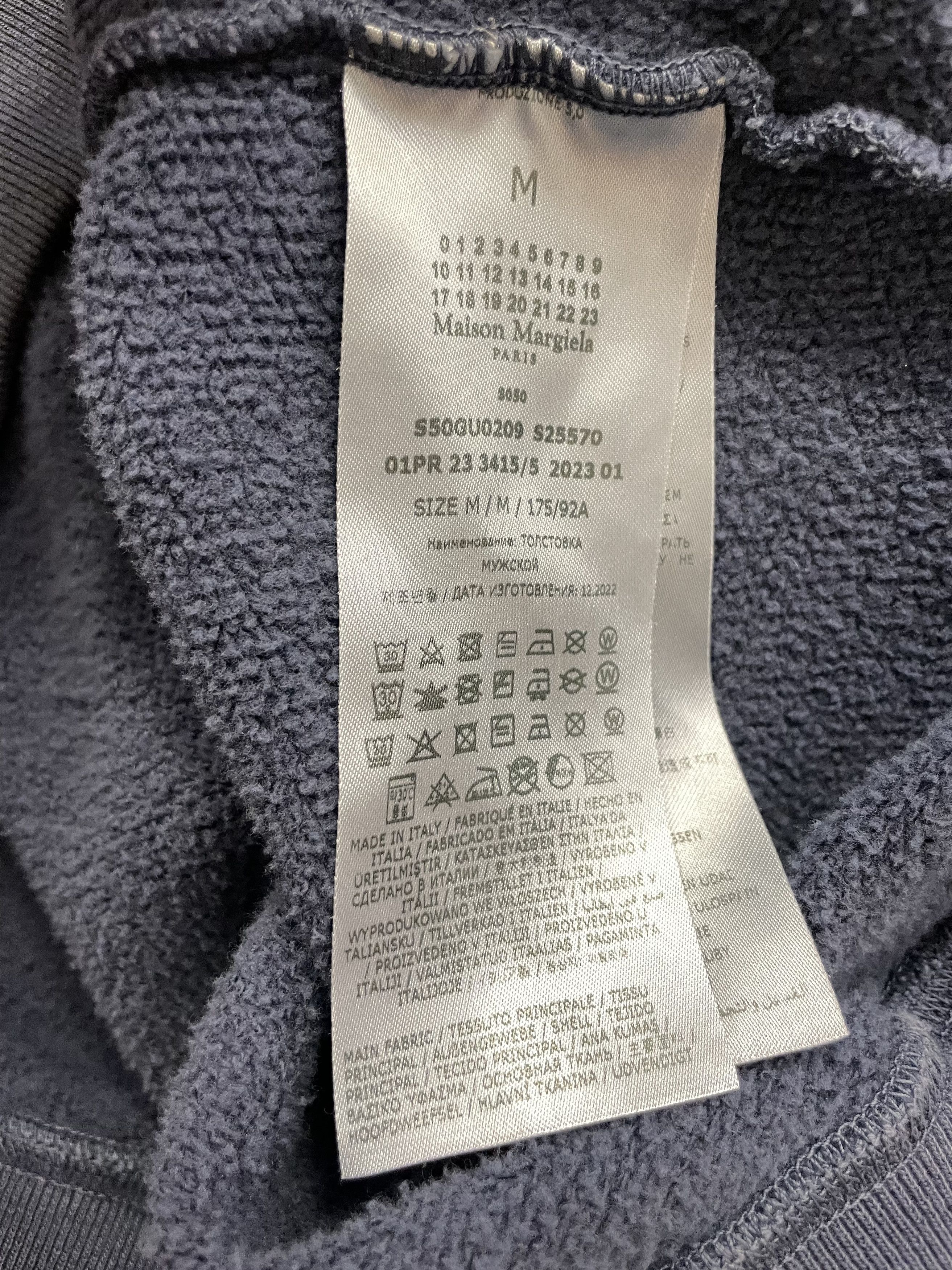 Maison Margiela Maison Margiela Distressed Appliqué Sweatshirt Retail: $1160 Size US M / EU 48-50 / 2 - 12 Thumbnail
