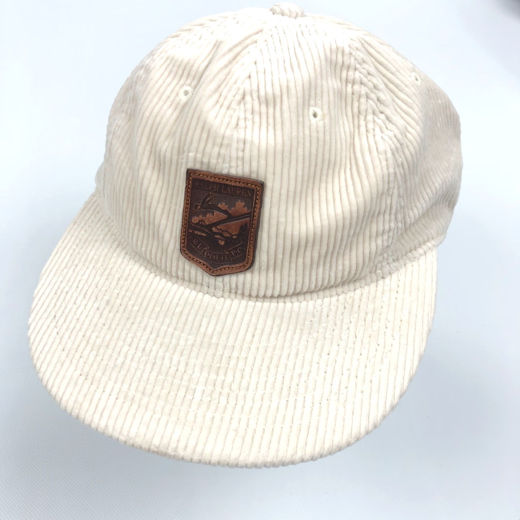 Polo Ralph Lauren Polo Ralph Lauren Hat Cap Corduroy Leather Patch Ski NEW Baseball Cap, One Size, Ivory, Men, Adjustable, Corduroy, Leather Patch, Polo Ralph Lauren Size US M / EU 48-50 / 2 - 2 Thumbnail
