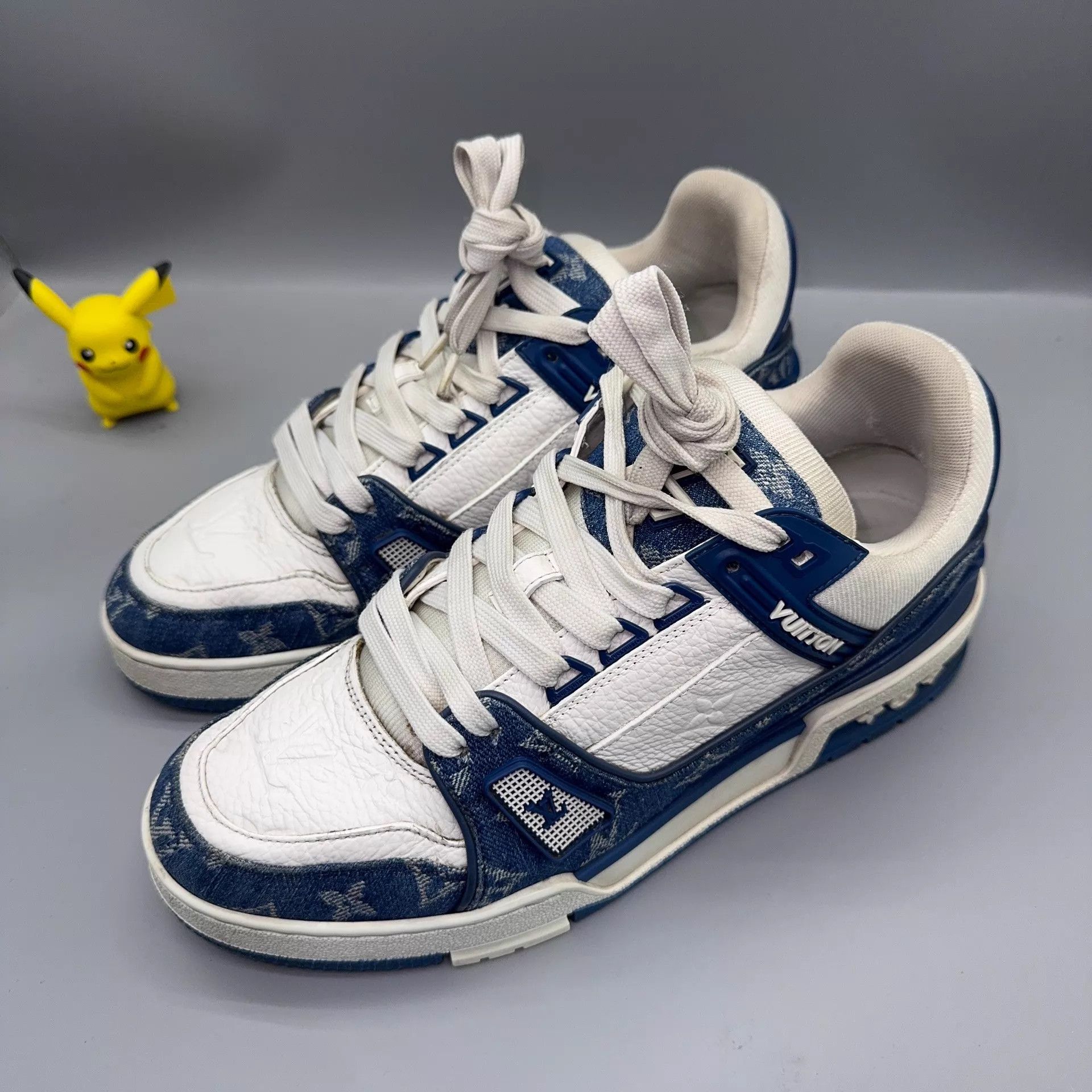 Louis Vuitton LOUIS VUITTON Trainer Denim Blue & White Size 40 Size US 7 / EU 40 - 1 Thumbnail