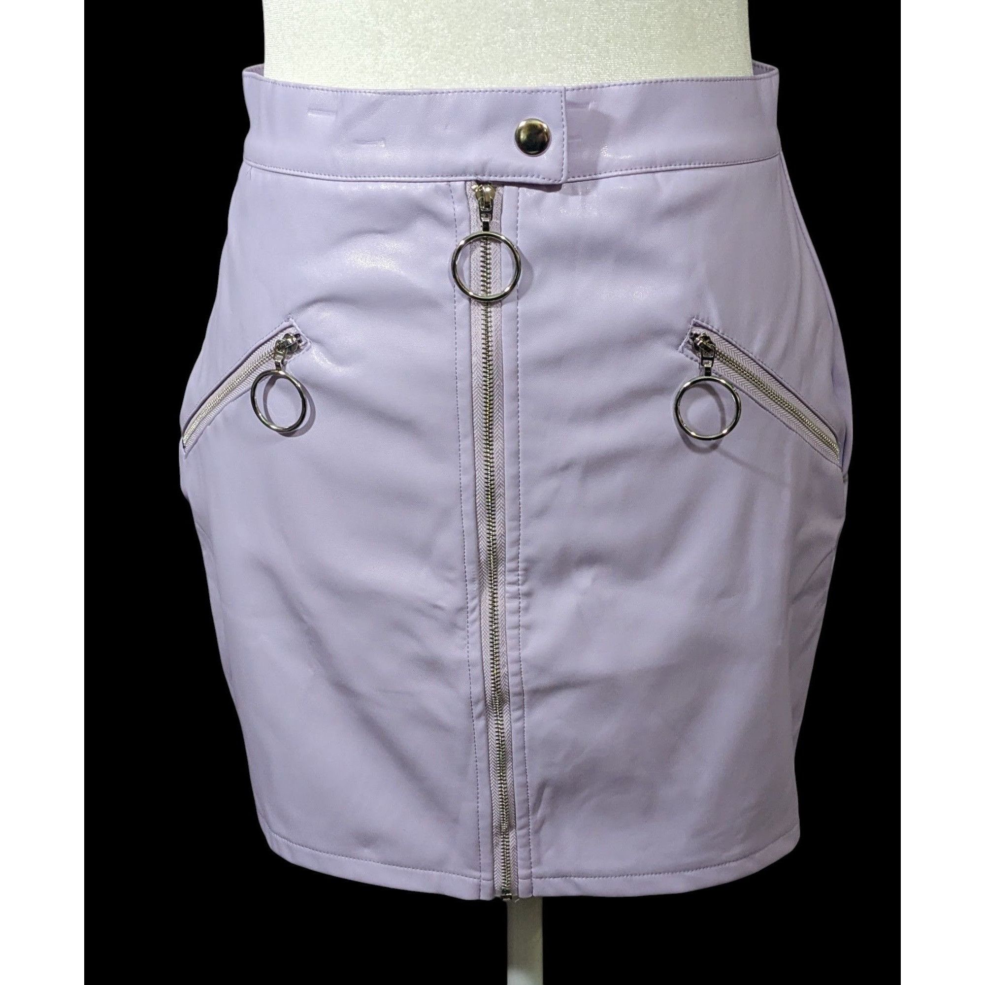 Other Salty Pastel Purple Faux Leather Mini Skirt Size Medium Size 27" / US 4 / IT 40 - 1 Thumbnail
