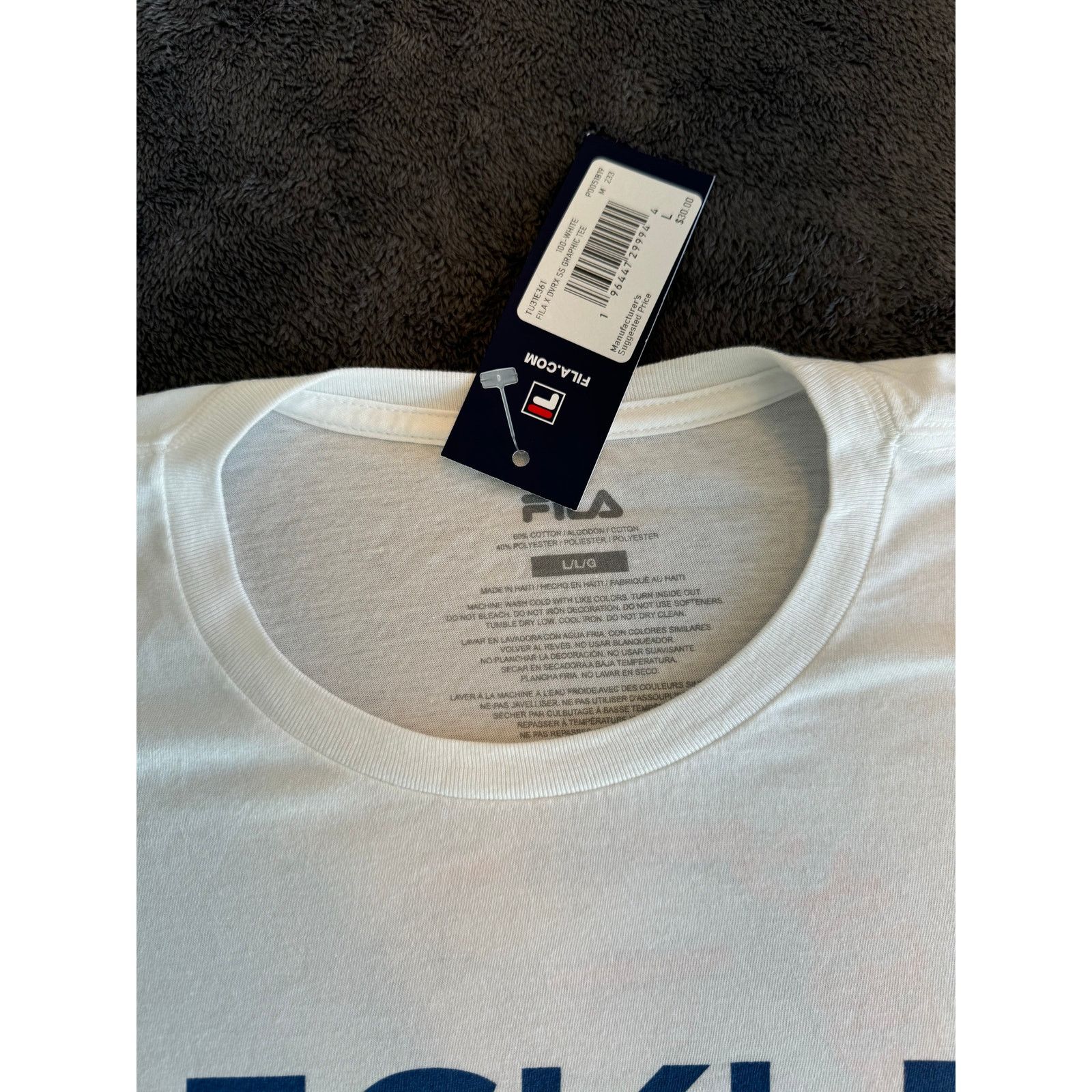 Fila FILA White Pickleball T-Shirt (XL) Size US L / EU 52-54 / 3 - 5 Thumbnail
