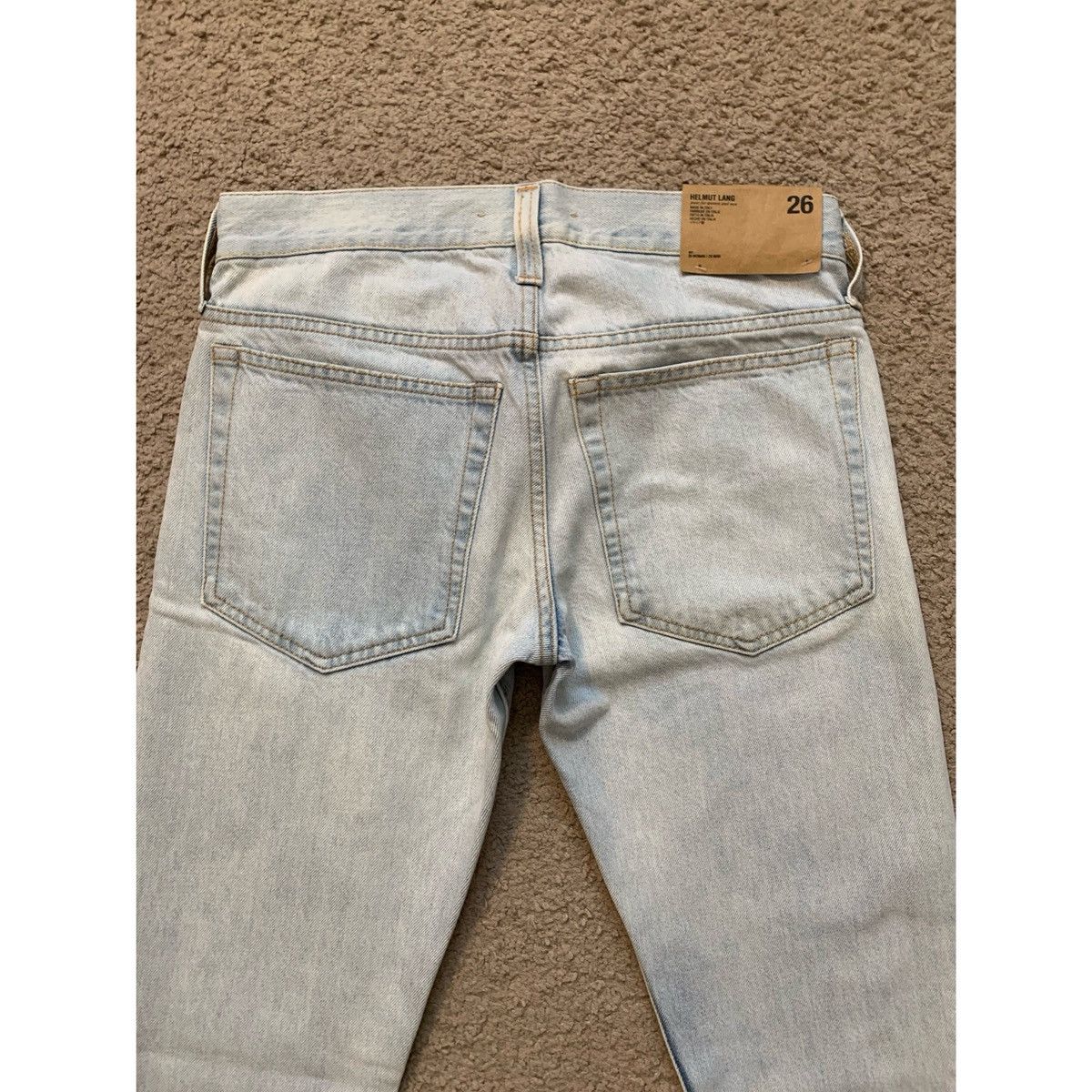 Helmut Lang HELMUT LANG LO DRAINPIPE LIGHT WASH JEANS Size US 29 - 11 Thumbnail