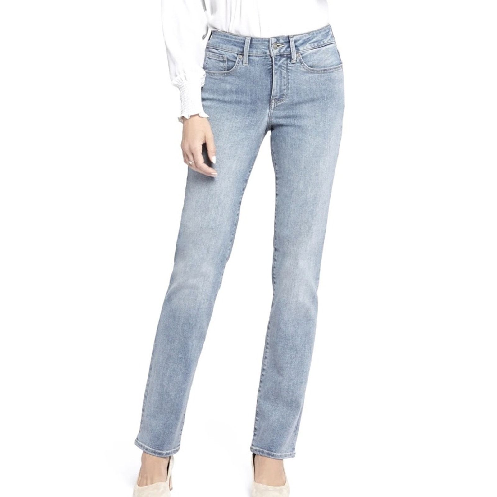 NYDJ NYDJ Marilyn Straight Lift Tuck Jeans - 4 Size 27" / US 4 / IT 40 - 1 Thumbnail