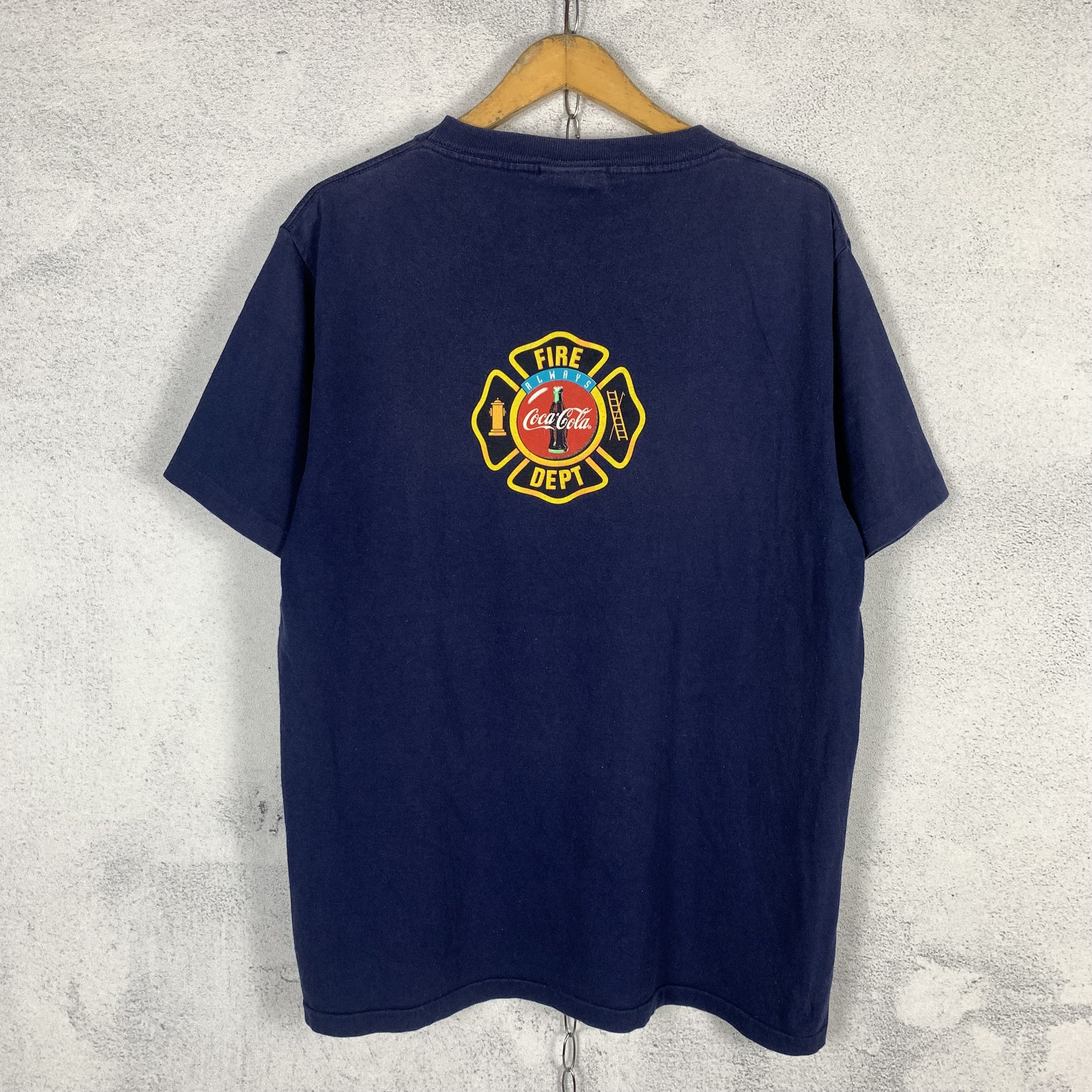 Coca Cola Vintage 1996 Coca Cola Fire Dept Tshirt Size US L / EU 52-54 / 3 - 2 Thumbnail