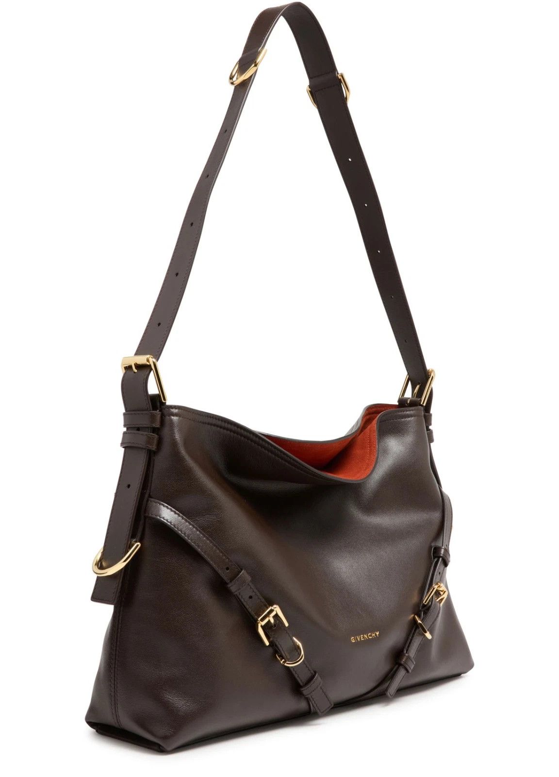 Givenchy GIVENCHY Voyou Med Choc Leather Shoulder New Auth Size ONE SIZE - 2 Thumbnail