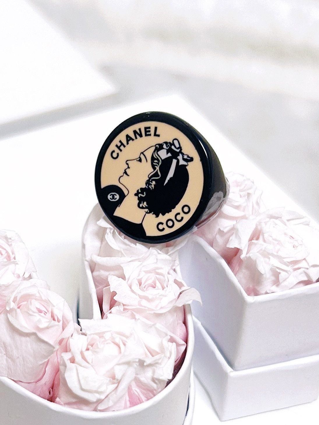 Chanel Authentic Chanel RARE 2003 Pink / Black Coco Chanel Ring Size ONE SIZE - 4 Thumbnail