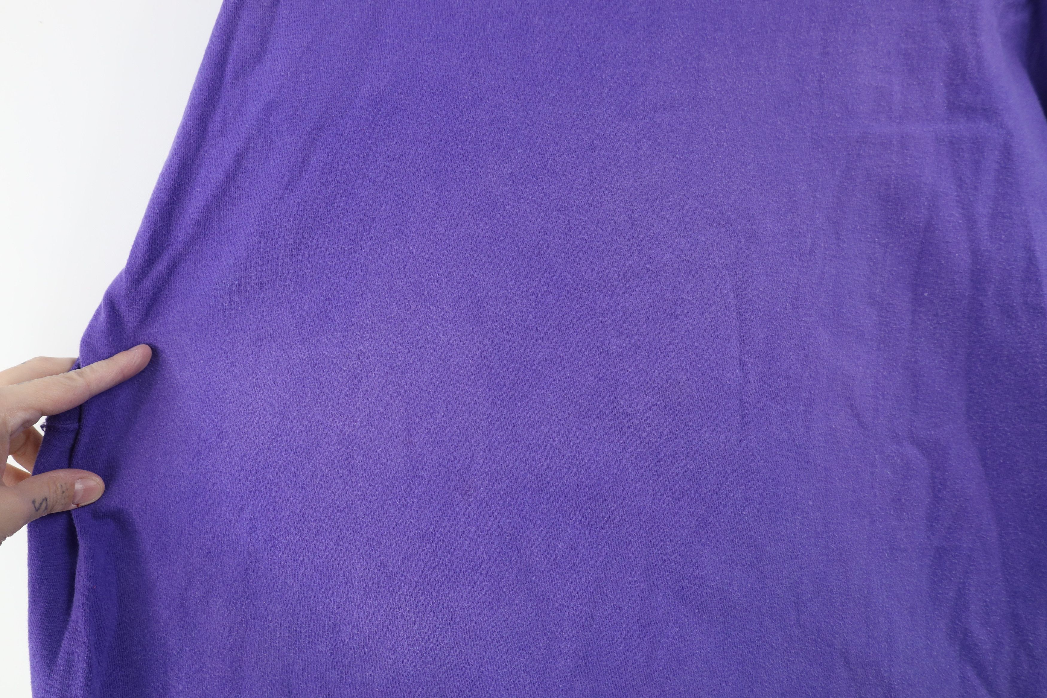 Vintage Vintage 90s Streetwear Heavyweight Cotton T-Shirt Purple Size US XXL / EU 58 / 5 - 6 Thumbnail