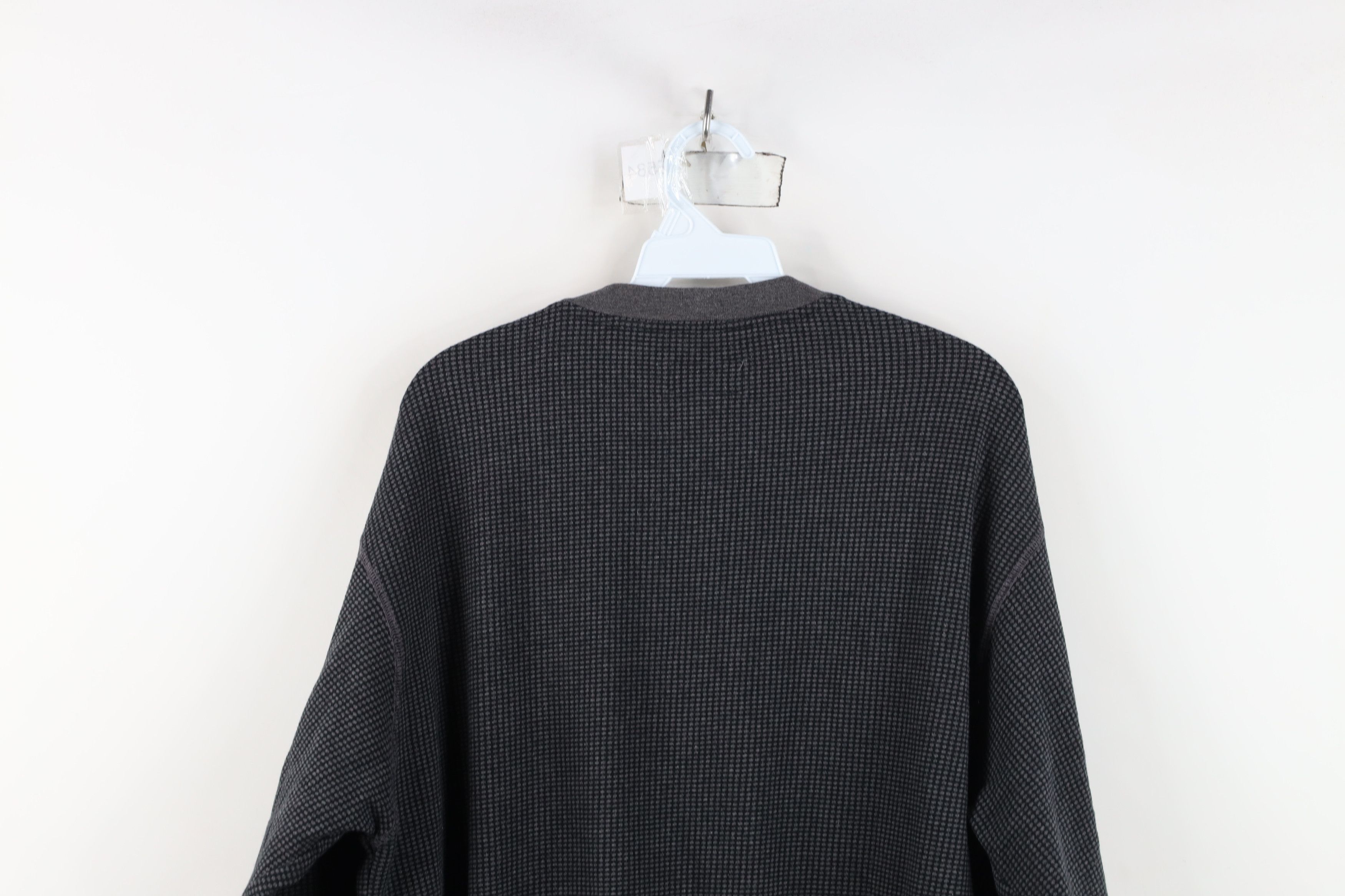 Vintage Vintage 90s Streetwear Waffle Knit Henley T-Shirt Gray Size US L / EU 52-54 / 3 - 9 Thumbnail