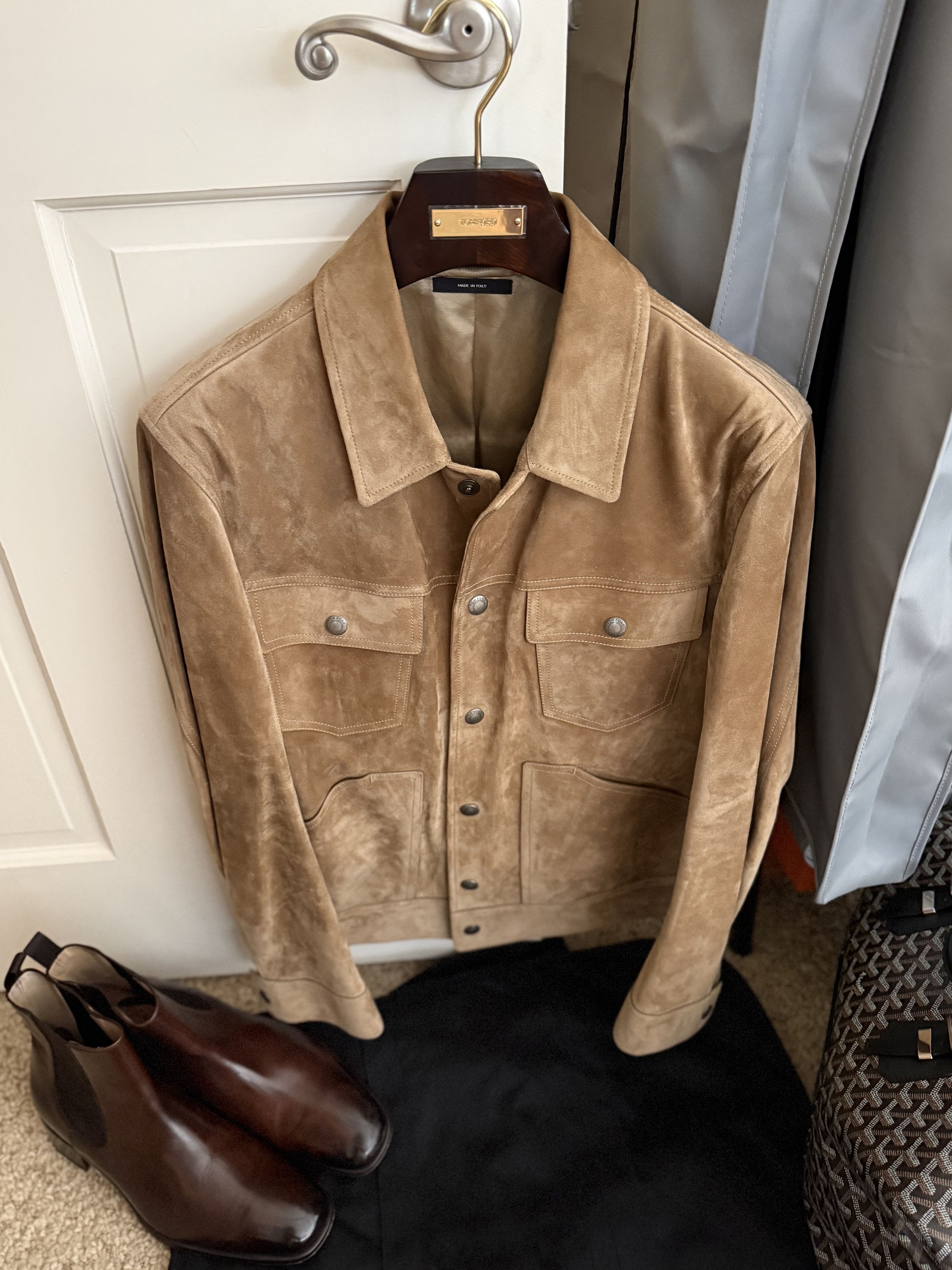 Tom Ford A-List Fave Coveted New $8,700 w/tax TOM FORD Suede Trucker Size US L / EU 52-54 / 3 - 17 Thumbnail