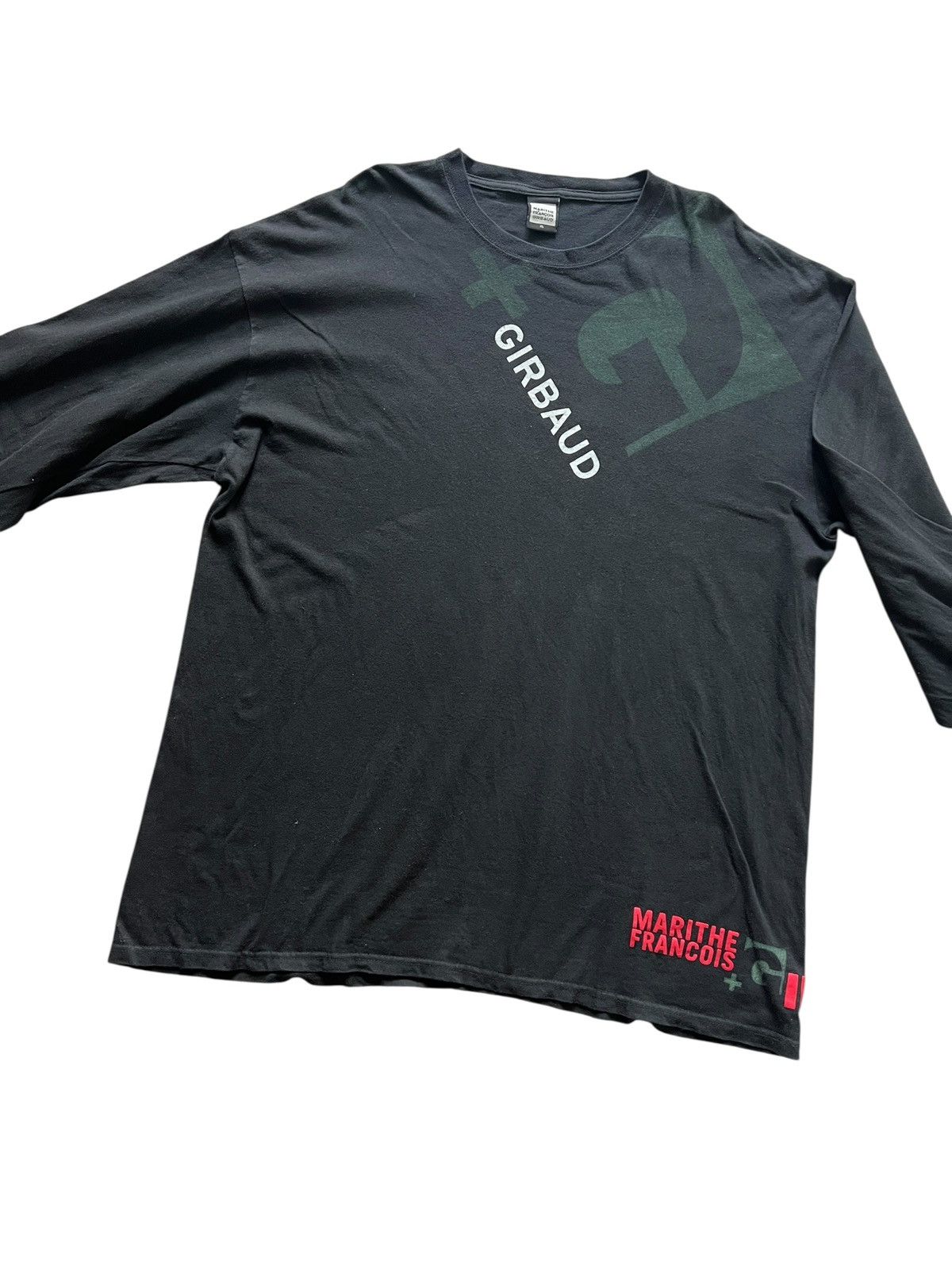 Marithe + Francois Girbaud 2000s Marithe Francois Girbaud Motion Logo Longsleeve Shirt Size US XL / EU 56 / 4 - 5 Thumbnail