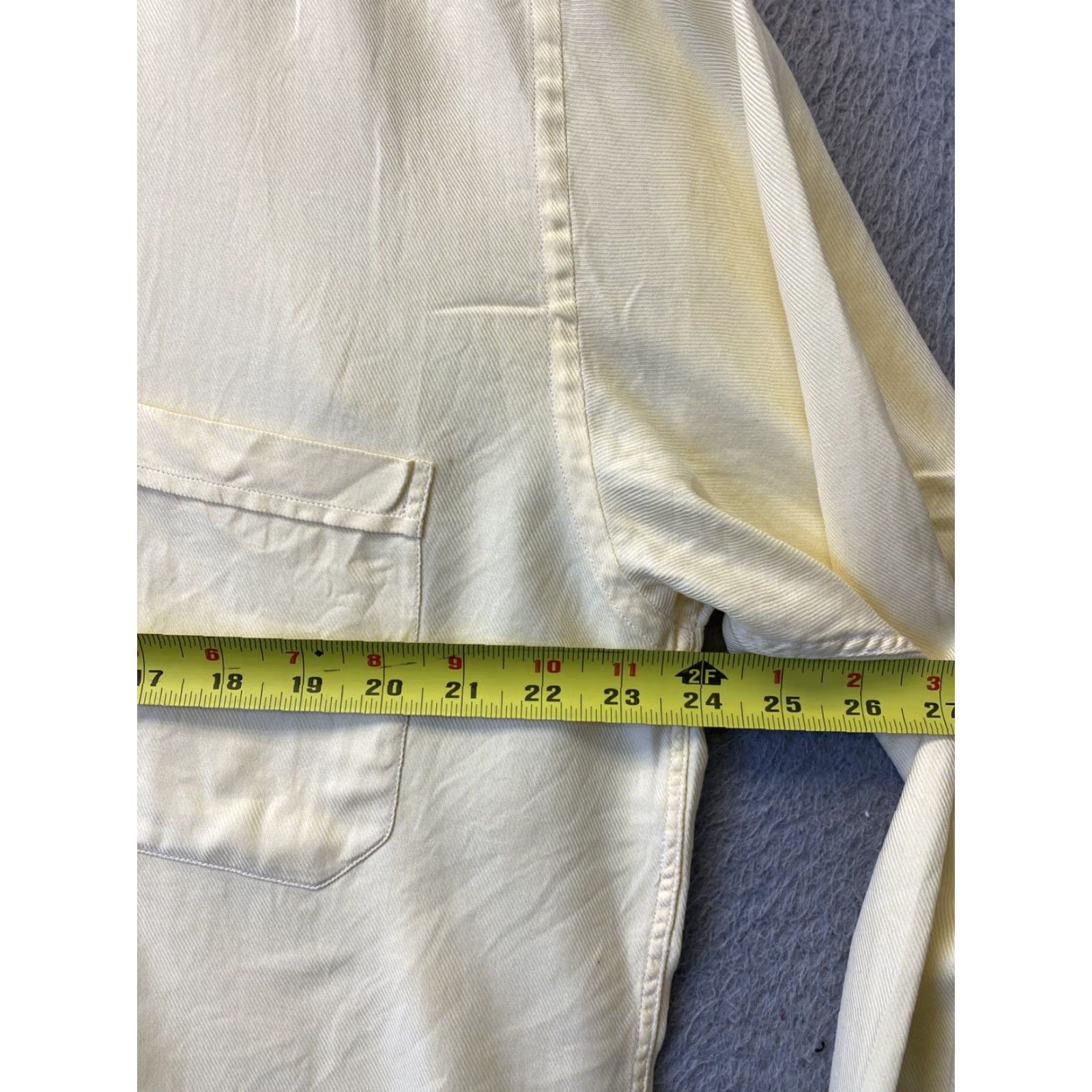 Canali CANALI Button-Up Shirt Men 42 Yellow 100% Cotton Long Sleeve Casual Modern Size US XL / EU 56 / 4 - 6 Thumbnail