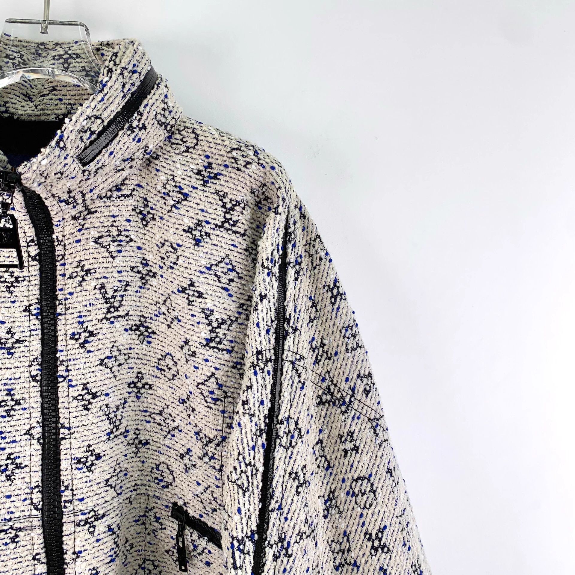 Louis Vuitton LW0169 Louis Vuitton color-blocked logo l tweed jacket Size S / US 4 / IT 40 - 3 Thumbnail