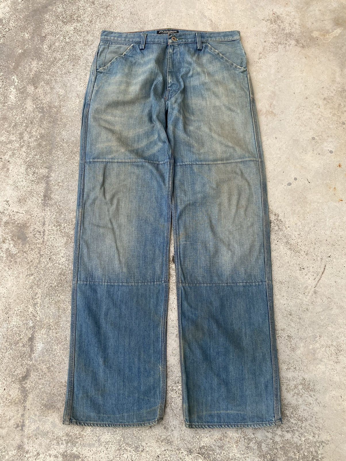 Polo Ralph Lauren Vintage Polo Ralph Lauren Double Knee Baggy Jeans rrl style Size US 36 / EU 52 - 1 Thumbnail