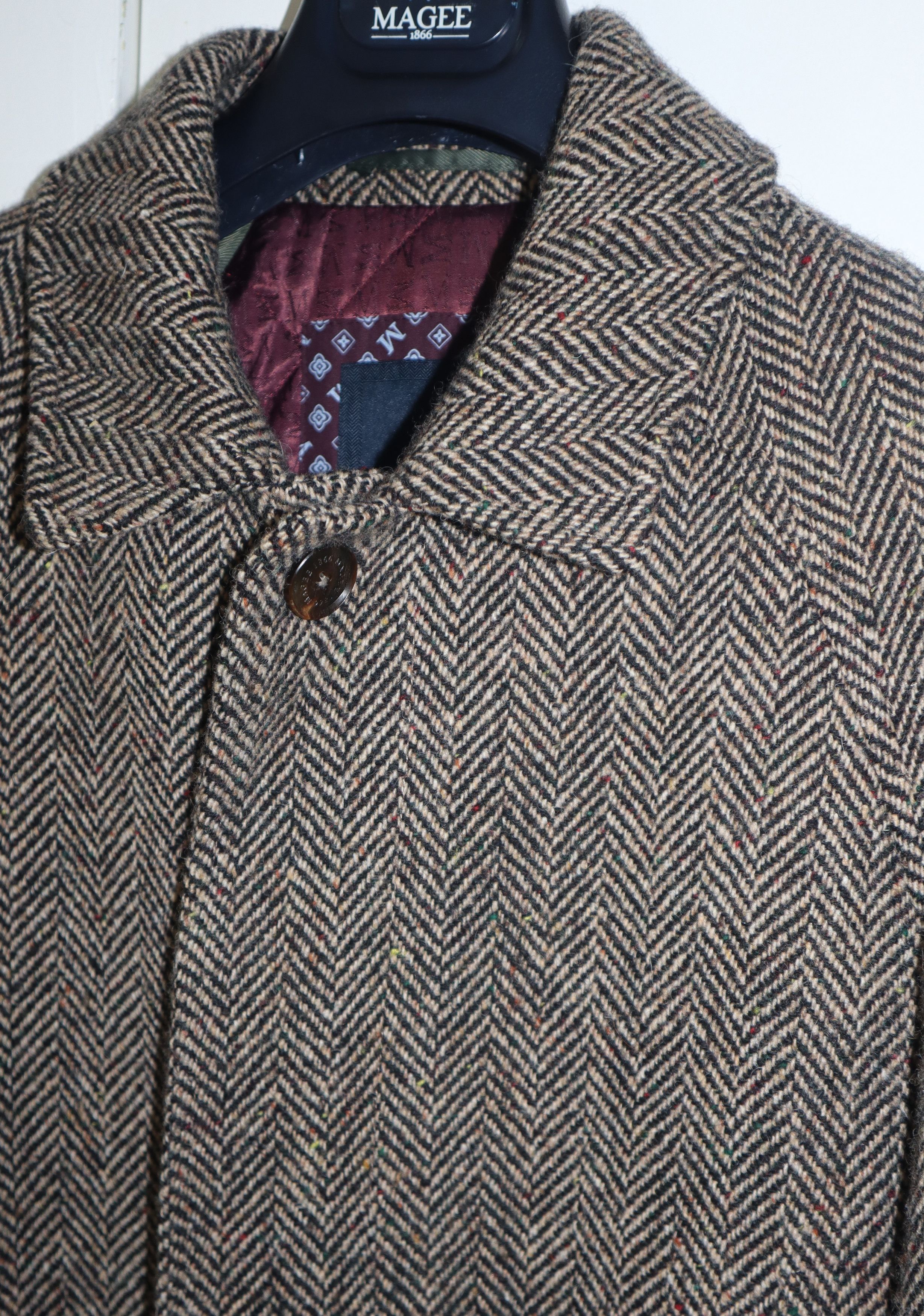 Magee Erne Raglan Tweed Tailored fit Overcoat Size US M / EU 48-50 / 2 - 7 Thumbnail