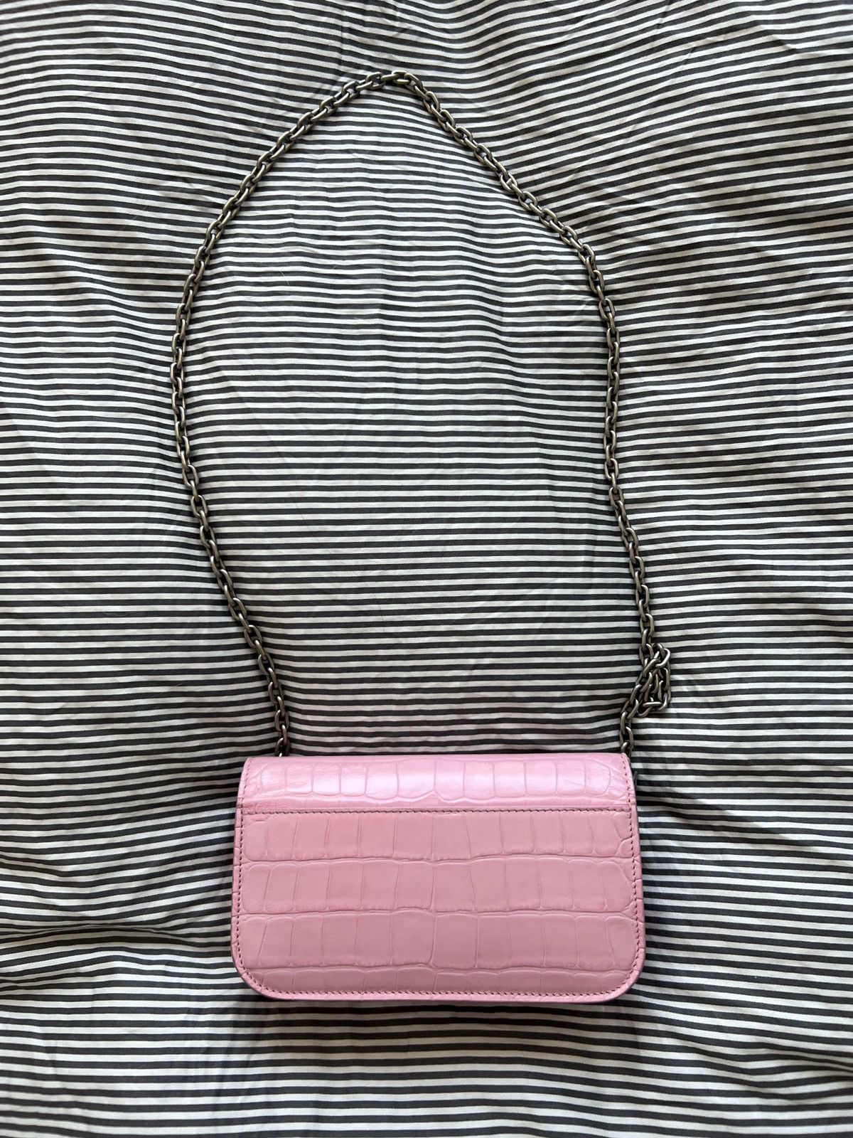 Balenciaga Pink Crocodile Leather Bag Size ONE SIZE - 3 Thumbnail
