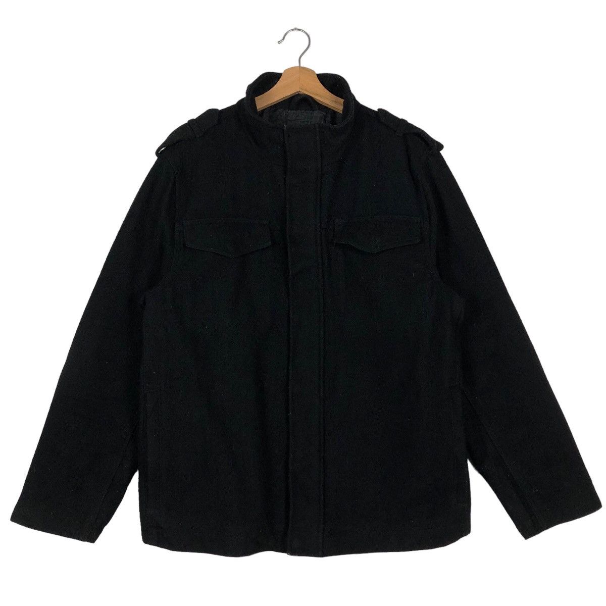 🔥90’s Wool Biker Jacket Cargo Inspector Multi Pocket Gap