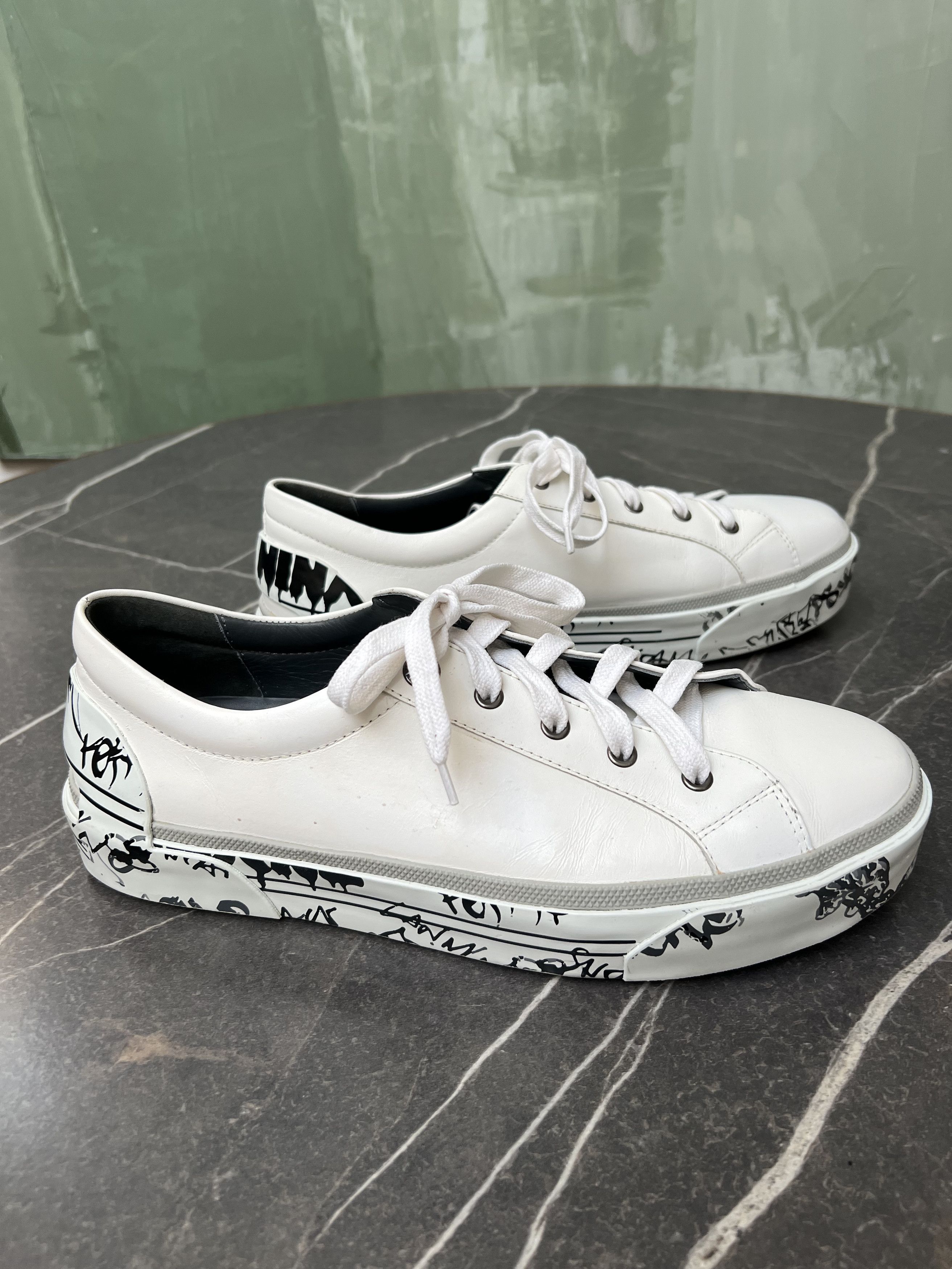 Lanvin Lanvin Leather Graffiti-Sole Derby Sneaker Size US 9 / EU 42 - 4 Thumbnail