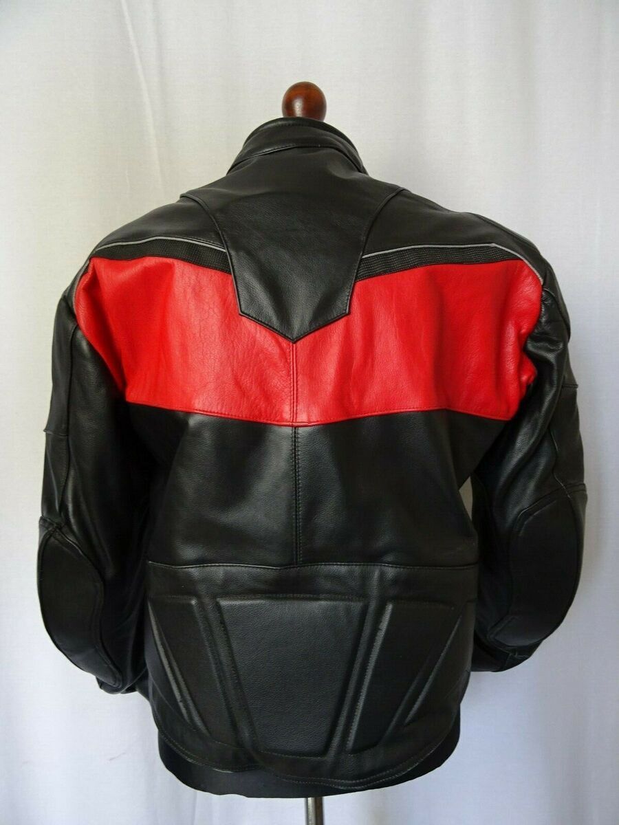 Other Mens Biker Jacket Handmade Black Leather Racing Jacket Size US S / EU 44-46 / 1 - 4 Thumbnail
