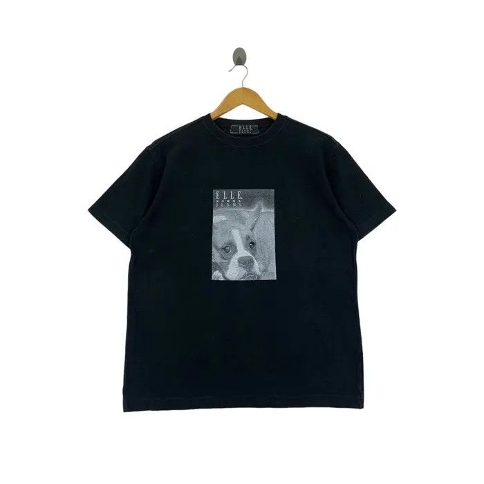 Vintage Vintage ELLE PARIS HOMME Collection Dog Tee Shirt Size US M / EU 48-50 / 2 - 1 Thumbnail