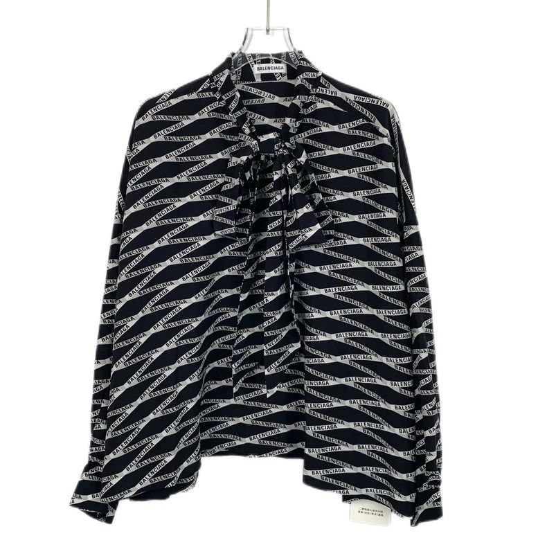 Balenciaga Balenciaga size 34 Black monogrammed striped mulberry silk Size US XXS / EU 40 - 1 Thumbnail