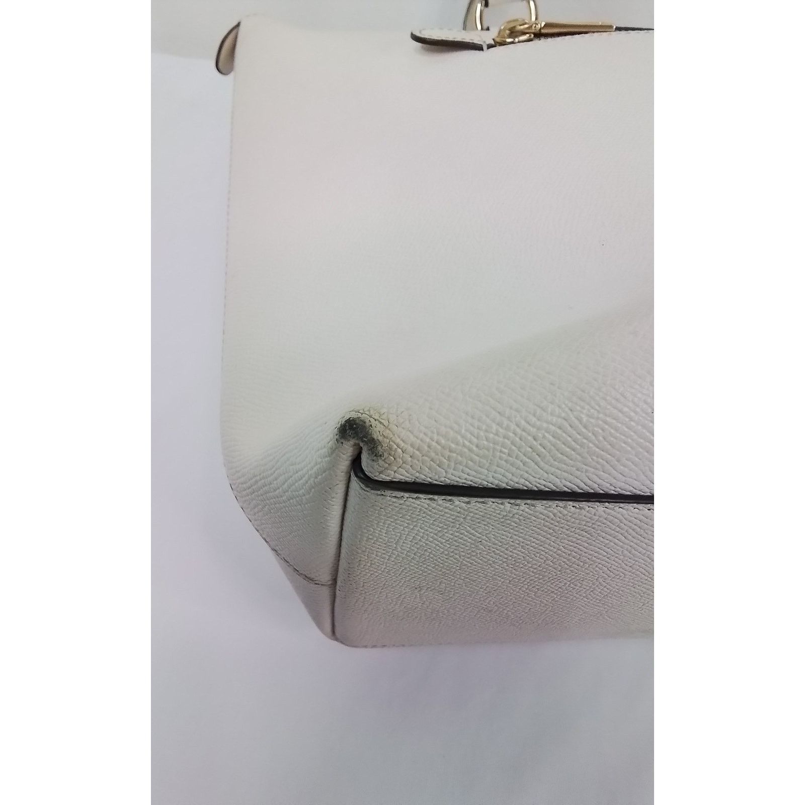 Coach Coach Gallery Leather Tote Purse Gold/Chalk F79608 #J3032 Size ONE SIZE - 13 Thumbnail