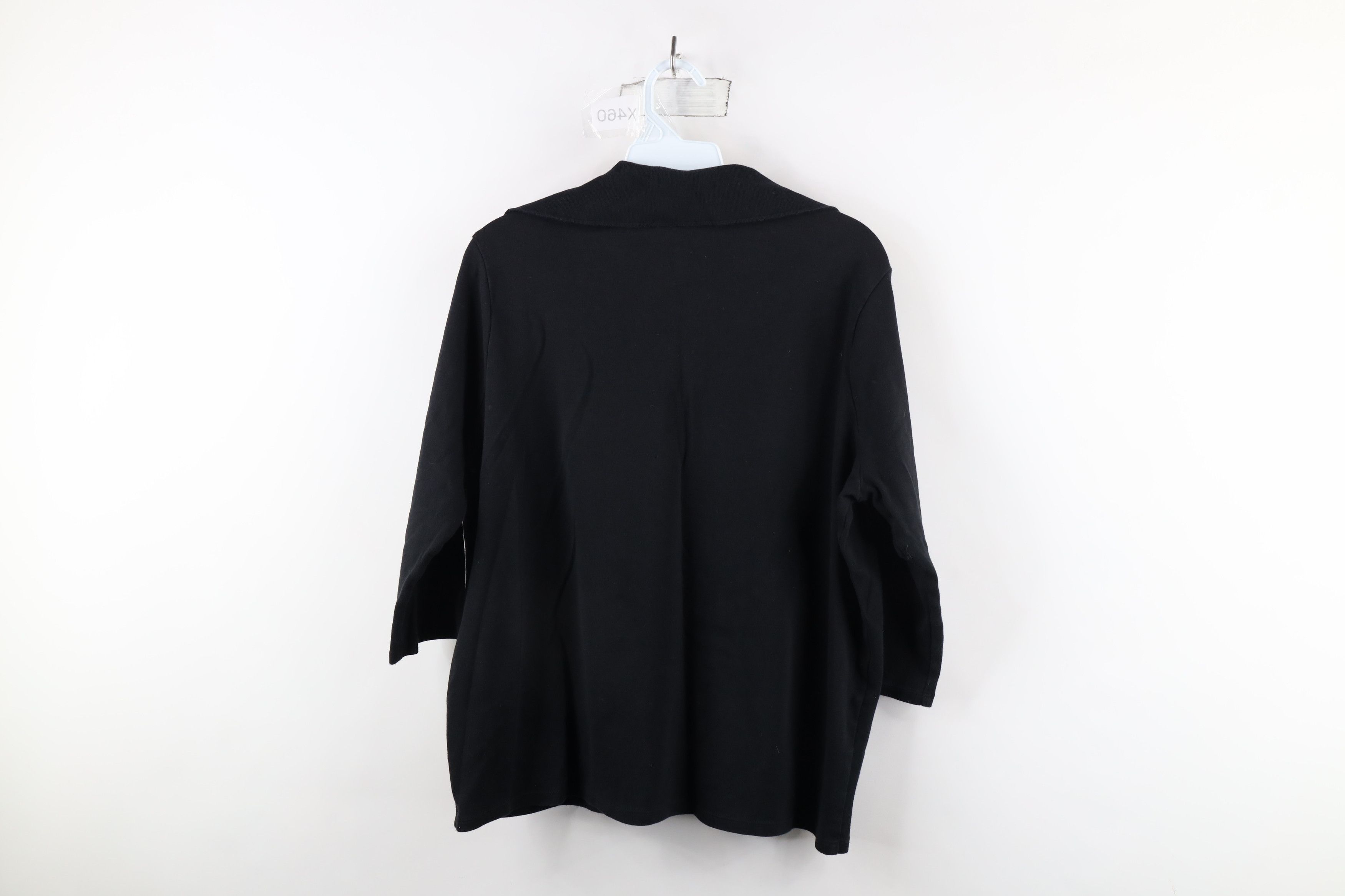 Ralph Lauren × Vintage Vintage 90s Ralph Lauren Out Crest 3/4 Sleeve Polo Black Size XL / US 12-14 / IT 48-50 - 7 Thumbnail