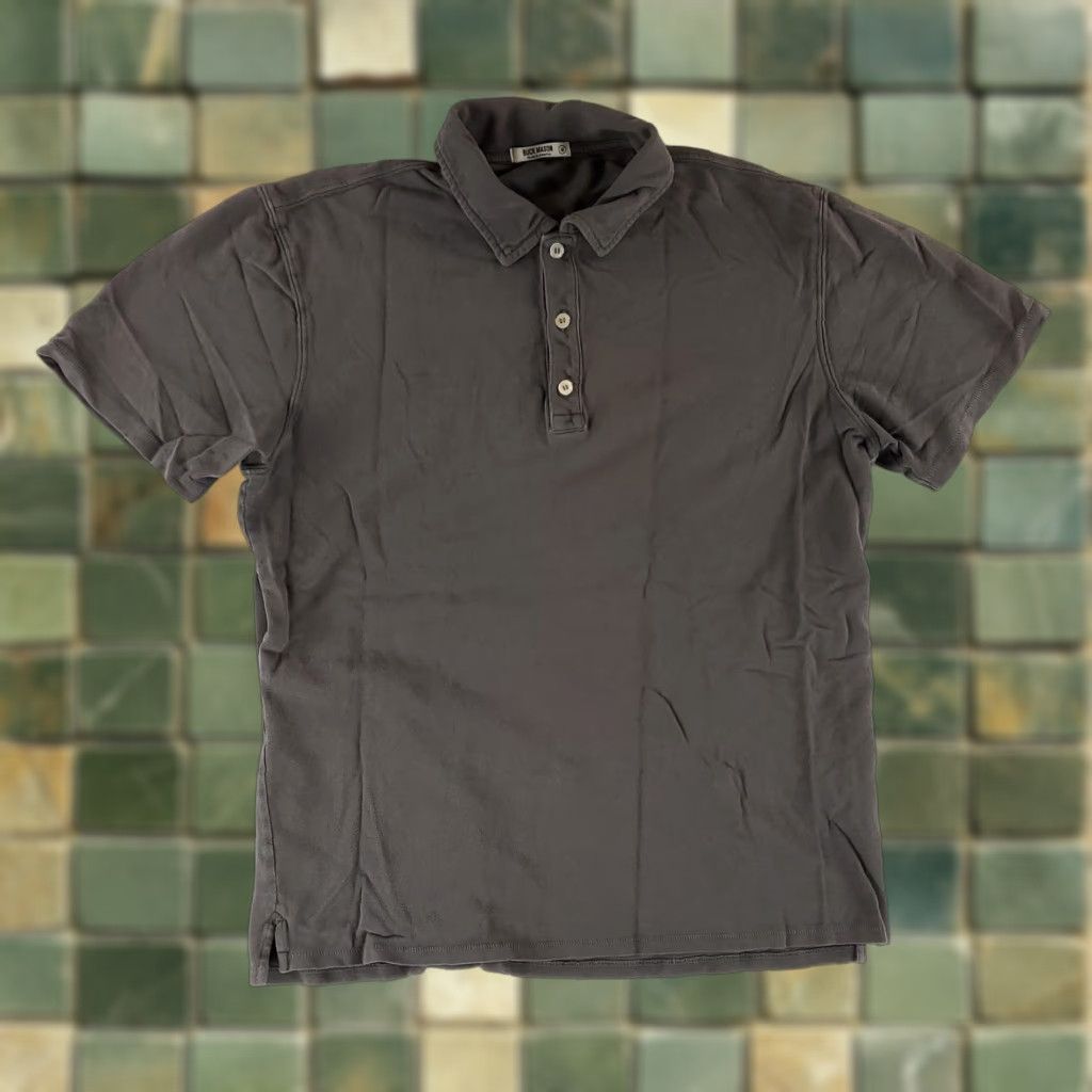 Buck Mason Buck Mason Polo Shirt Made USA Pique Short Sleeve Gray Mens M Size US M / EU 48-50 / 2 - 1 Thumbnail