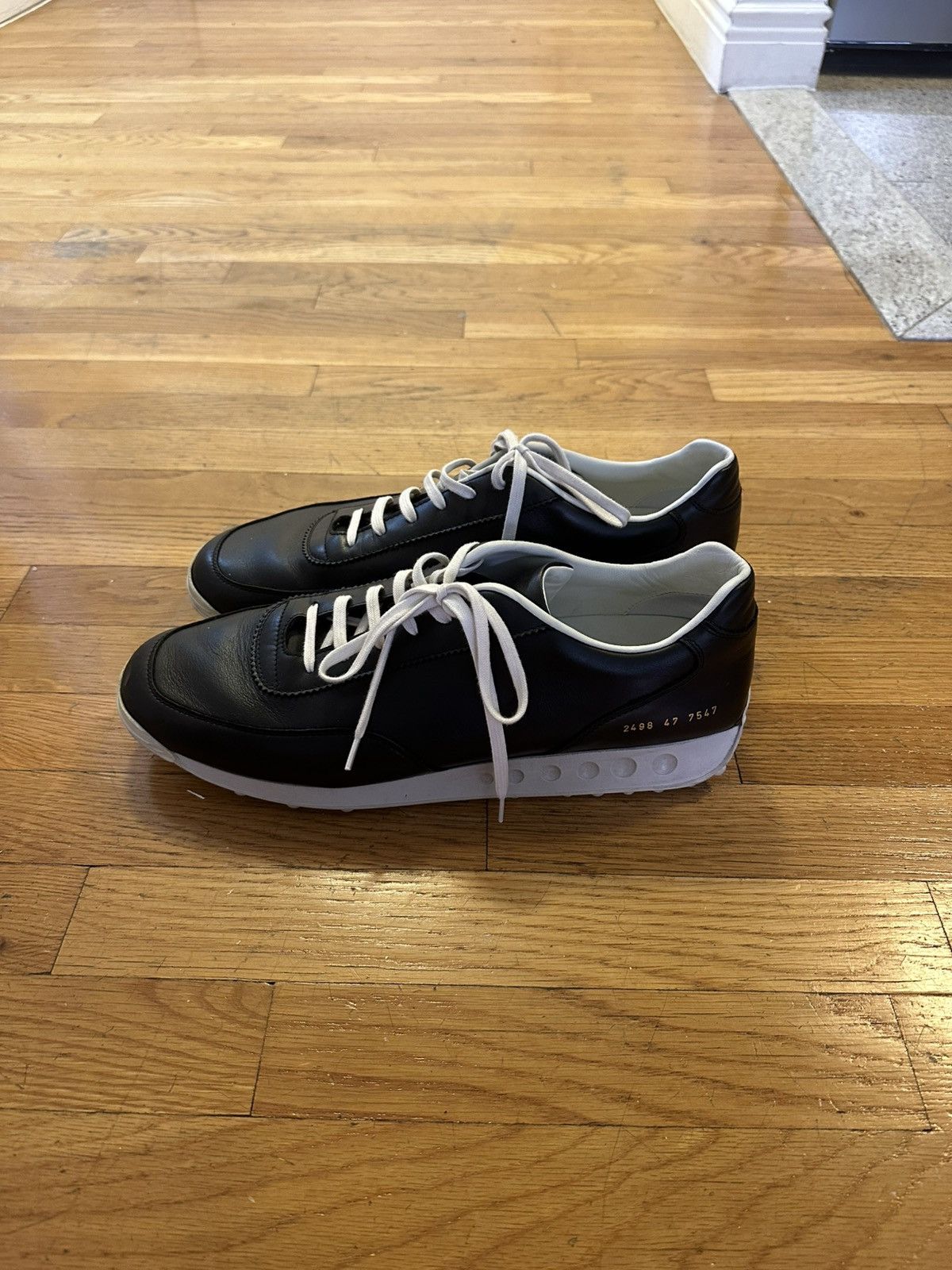 Common Projects Common Projects New Leather Track Sneakers Size US 14 / EU 47 - 1 Thumbnail