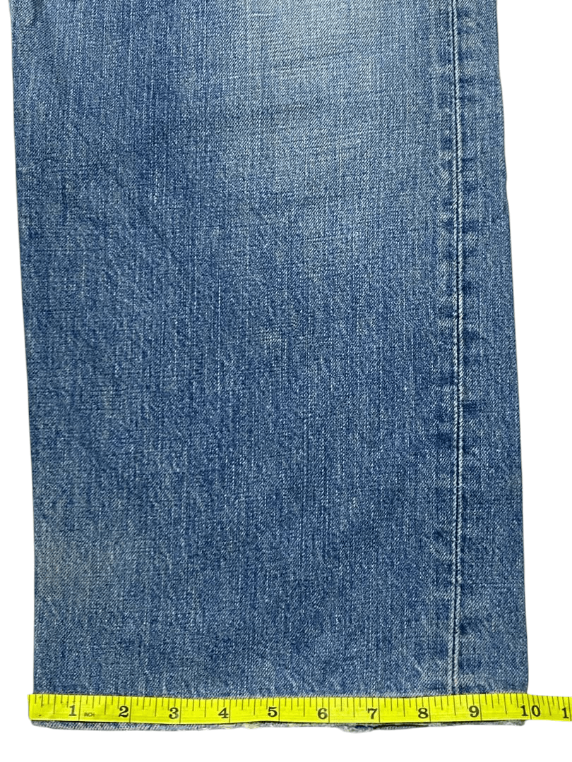 Levi's Vintage Y2K Levi's 504 Blue Washed Distressed Baggy Jeans Size US 34 / EU 50 - 14 Thumbnail