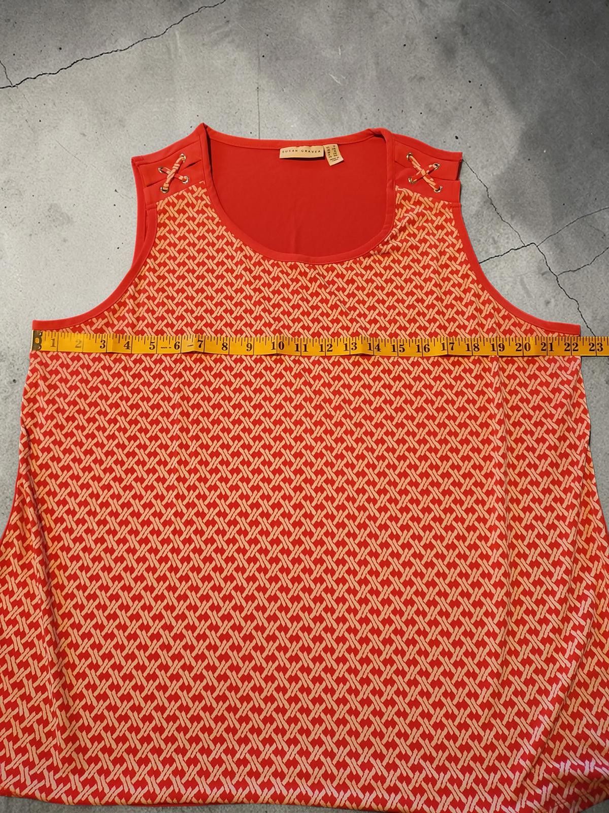 Other Susan Graver Sleeveless Blouse Size 1X Pink and Coral Size XL / US 12-14 / IT 48-50 - 7 Thumbnail