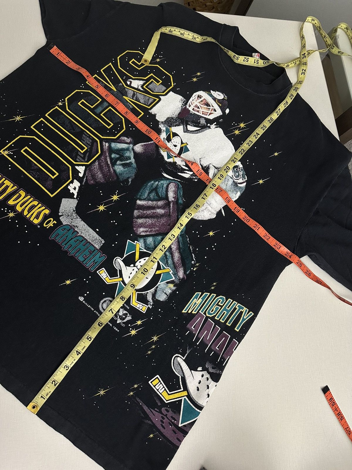 NHL × Vintage Vintage 90s Anaheim Mighty Ducks AOP Bulletin Athletic OSFA Size US XL / EU 56 / 4 - 7 Thumbnail