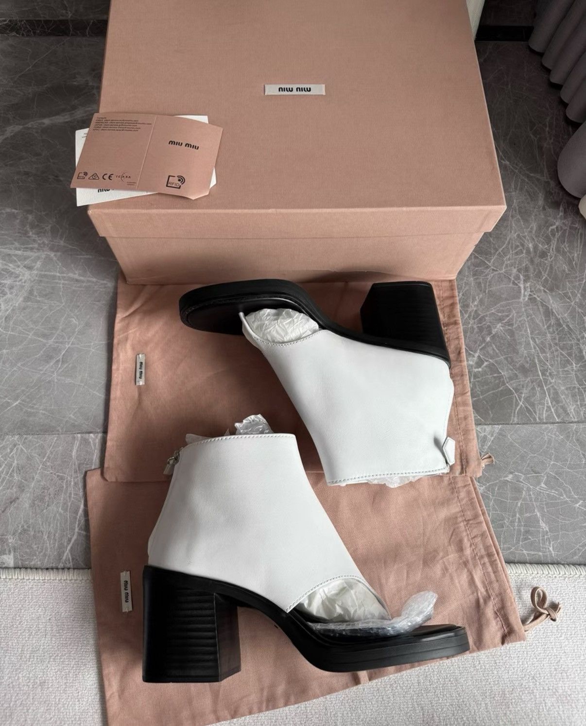 Miu Miu Miu Miu Block Heel Thong High Heel Wedge Slides K6 Size US 8 / IT 38 - 7 Thumbnail