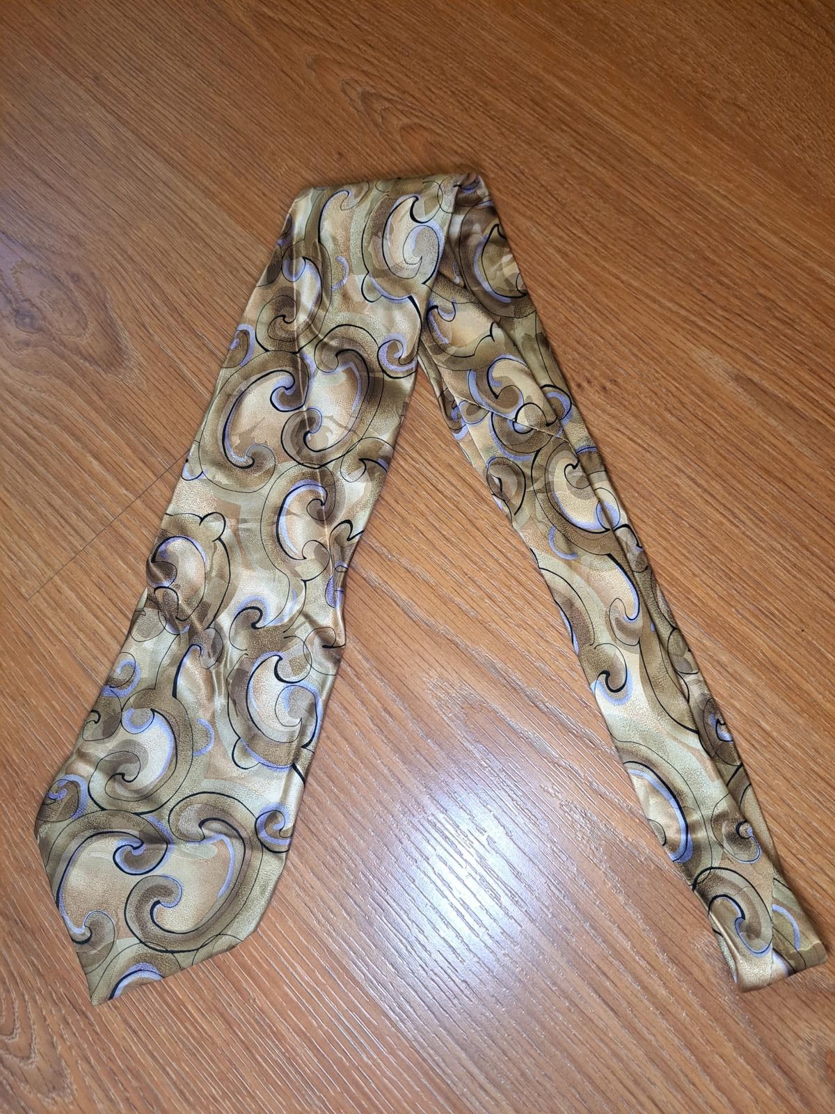 Other VINTAGE 1996 Jerry Garcia Silk Tie Gold Abstract Art Wide Size ONE SIZE - 5 Thumbnail
