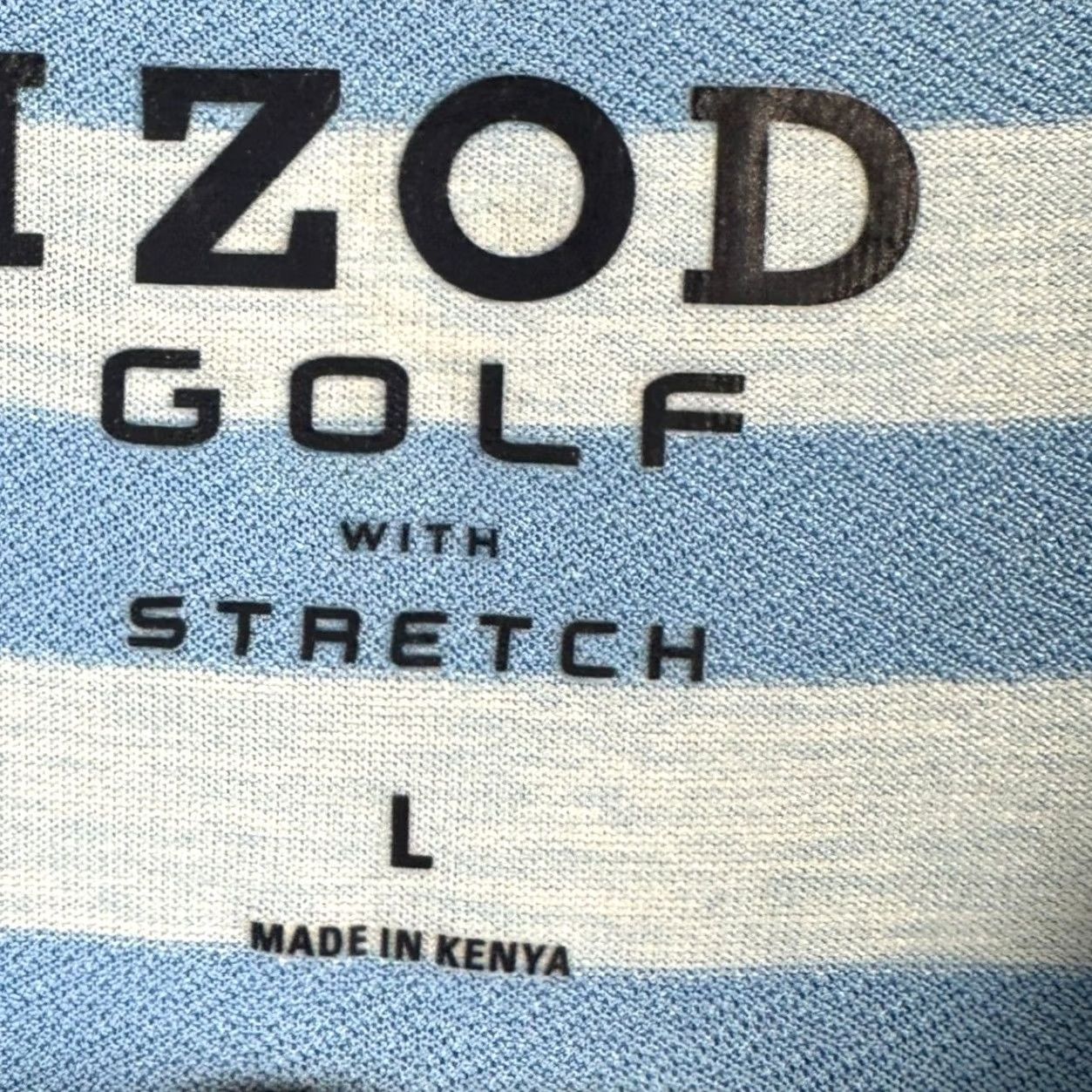 Izod VINTAGE Izod Golf Polo Shirt Mens Large Blue White Striped Short Sleeve Stretch Size US L / EU 52-54 / 3 - 5 Thumbnail