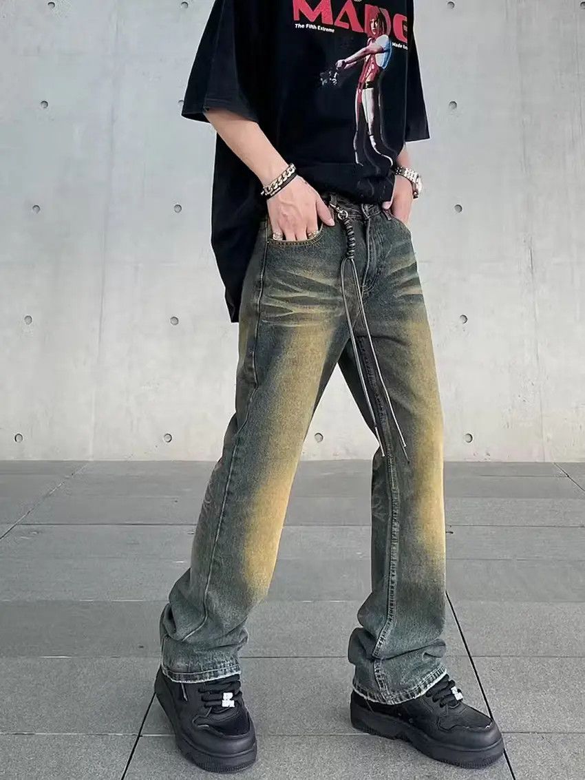 Designer × Japanese Brand Blue Flared Washed Denim Jeans / Grunge Size US 32 / EU 48 - 3 Thumbnail