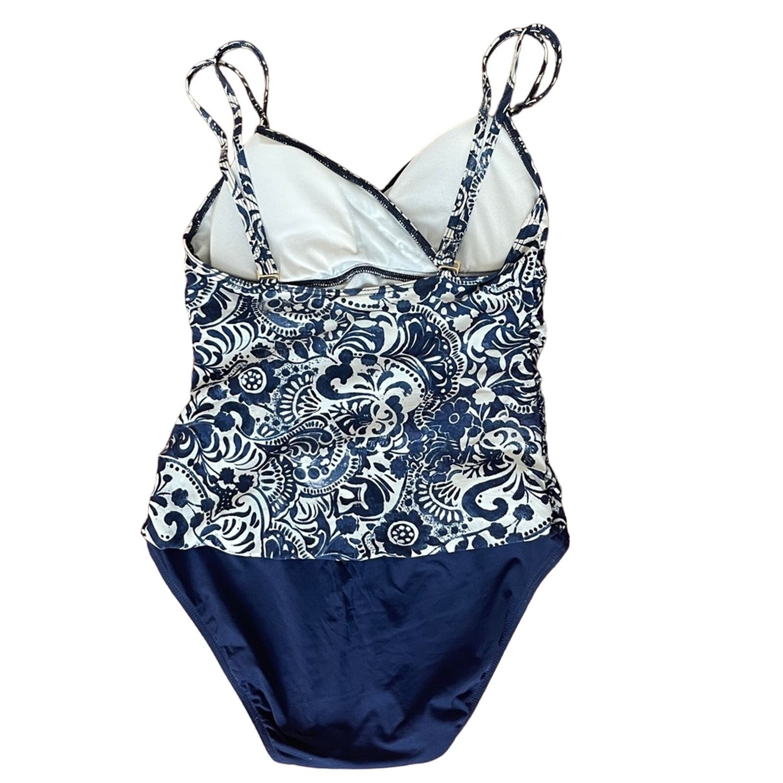 Lauren Ralph Lauren Lauren Ralph Lauren Floral Ruched Side Swimsuit Size ONE SIZE - 3 Thumbnail