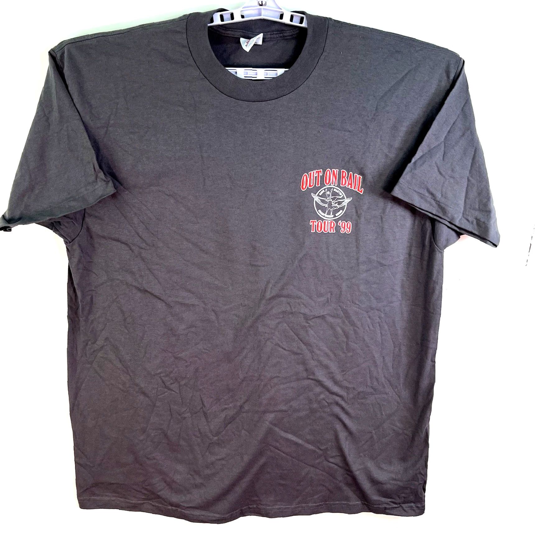Anvil VINTAGE Anvil Out On Bail Rodeo Tour 1999 T-Shirt Men 2XL Graphic Print Gray 90s Size US XXL / EU 58 / 5 - 2 Thumbnail