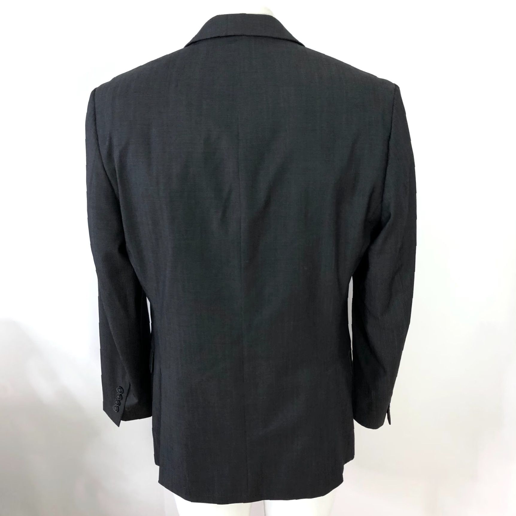 Calvin Klein Calvin Klein Slim Fit 38 Reg 100% Wool Button Blazer Sport Coat Jacket Gray MINT Mens Blazer Size 38R - 3 Thumbnail