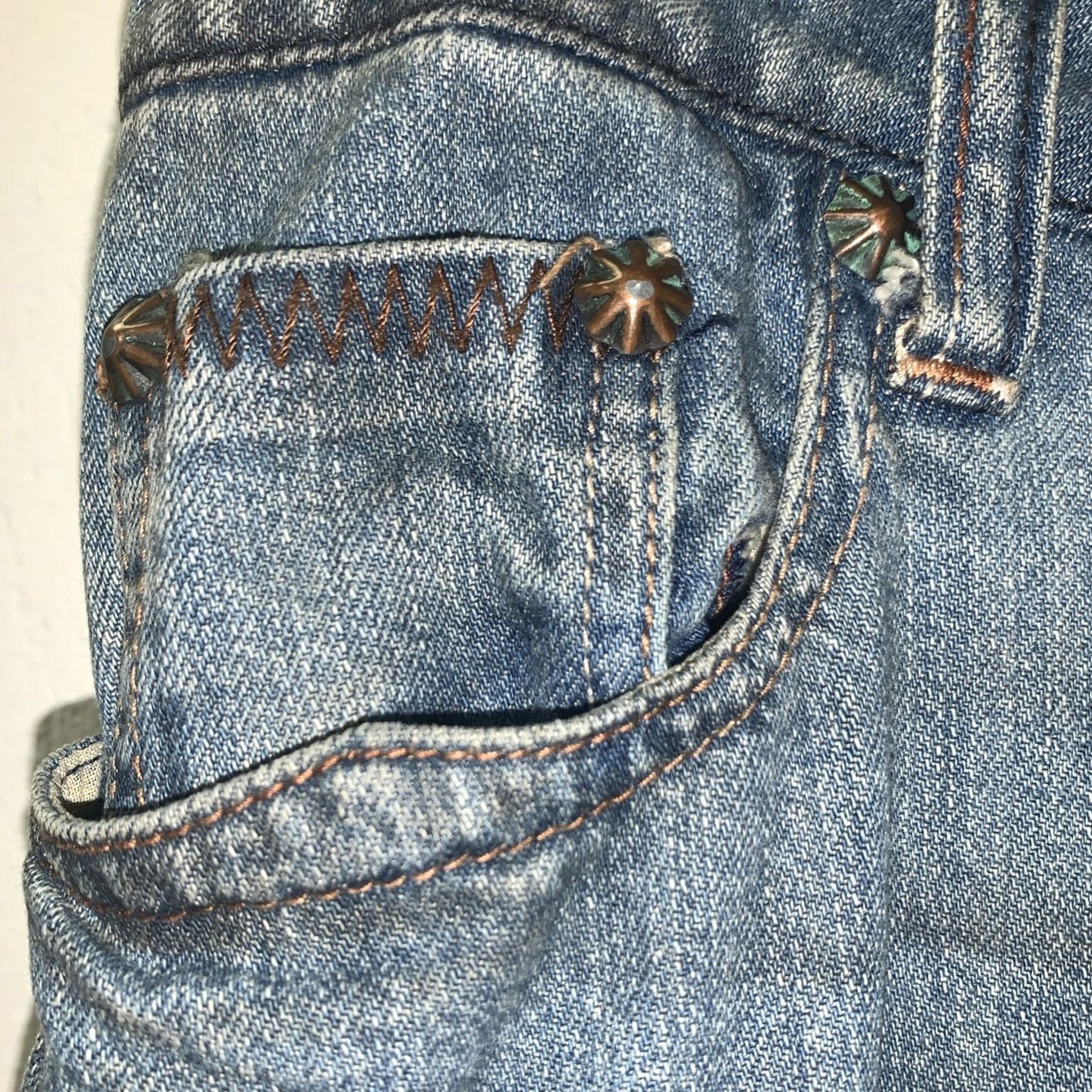 Doublet Double D Ranch Women’s Jeans Embellished Denim 30” Waist 31” Inseam Size 10 Blue Size 32" / US 10 / IT 46 - 6 Thumbnail
