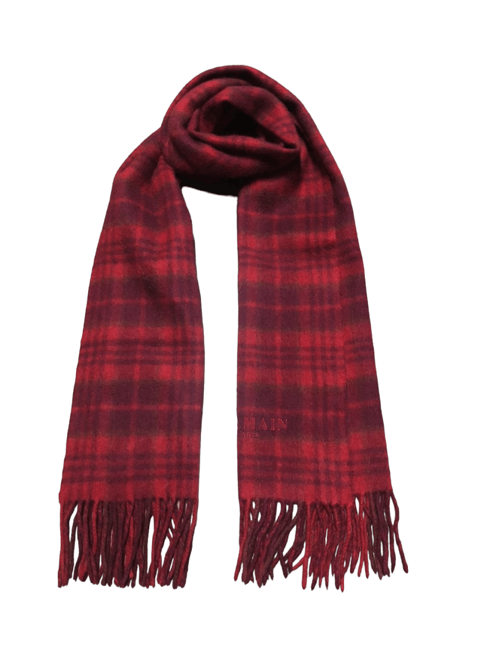 Balmain Balmain Paris Red Tartan Scarf Muffler Neckwear Size ONE SIZE - 1 Thumbnail