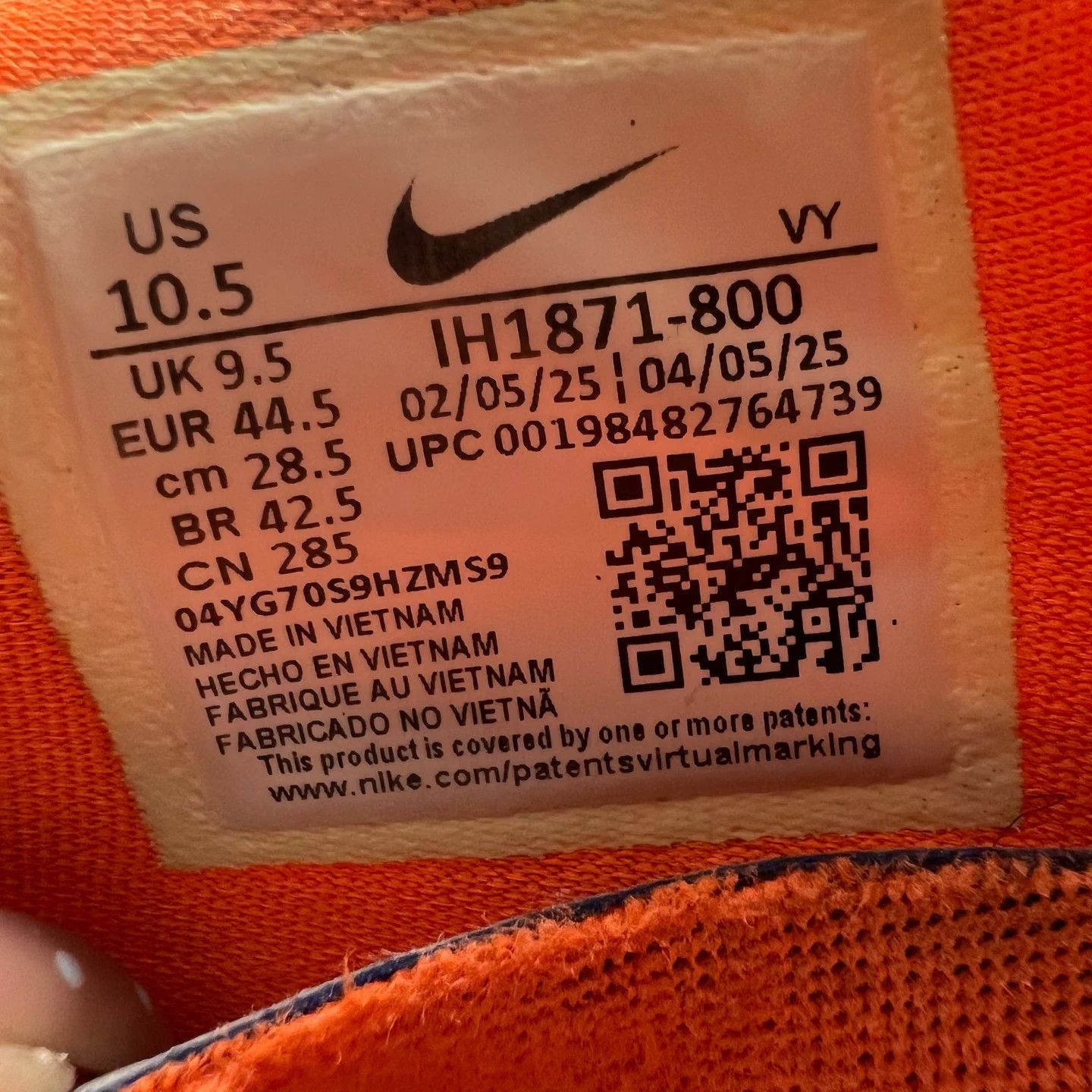 Nike zk6 Orange Silver Men's 44.5 Mint Condition Size US 11.5 / EU 44-45 - 7 Thumbnail