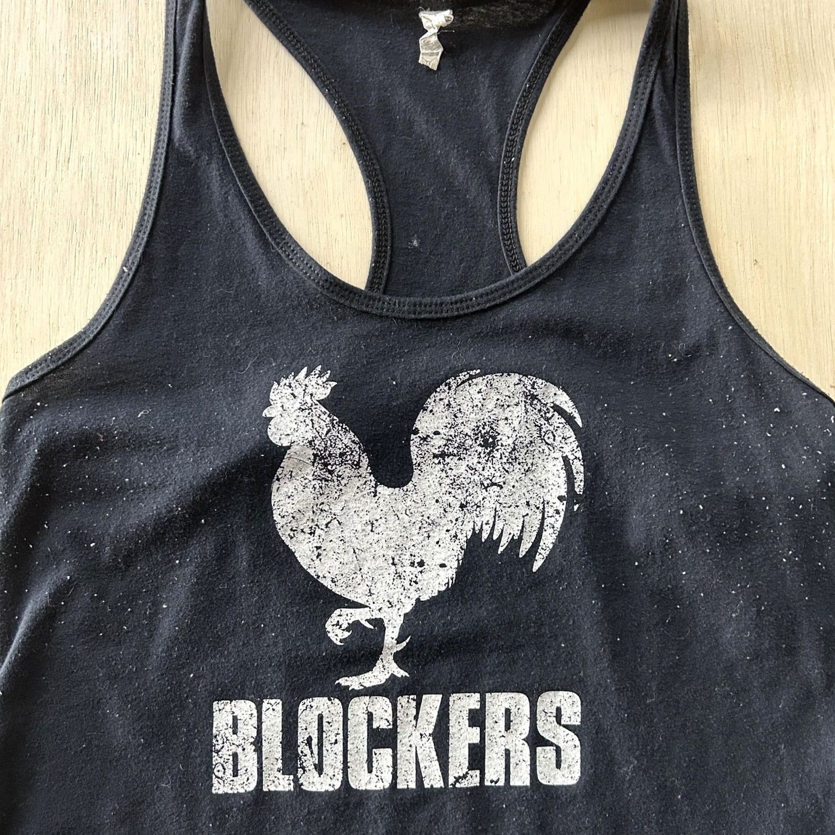 Next Level Next Level Tank Top Womens Small Black Blockers Movie Rooster Graphic Racerback Size S / US 4 / IT 40 - 2 Thumbnail