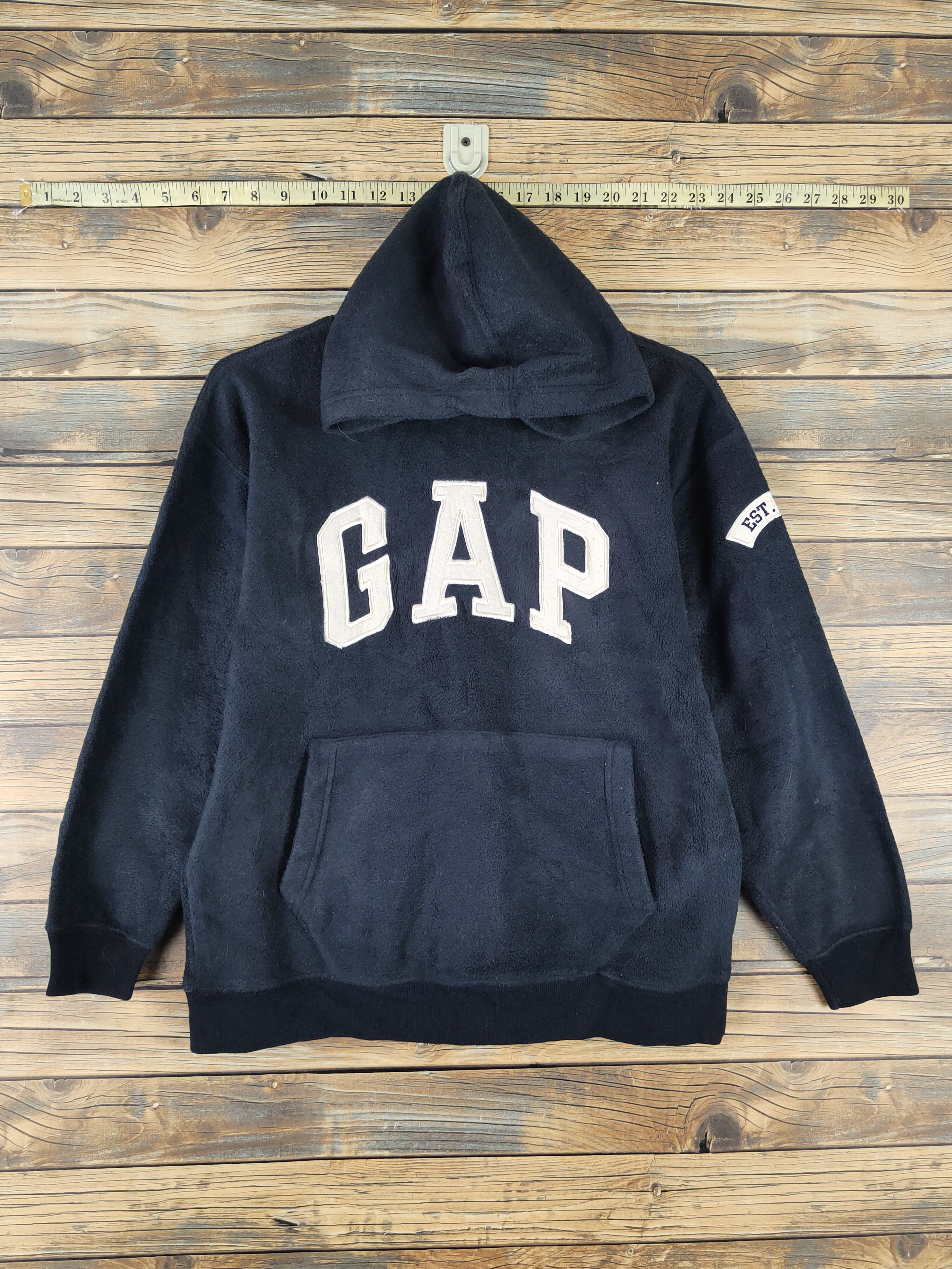 Gap × Vintage Gap for kids Navy Wool Hoodie Sweatshirts #W2142 Size XS / US 0-2 / IT 36-38 - 1 Thumbnail